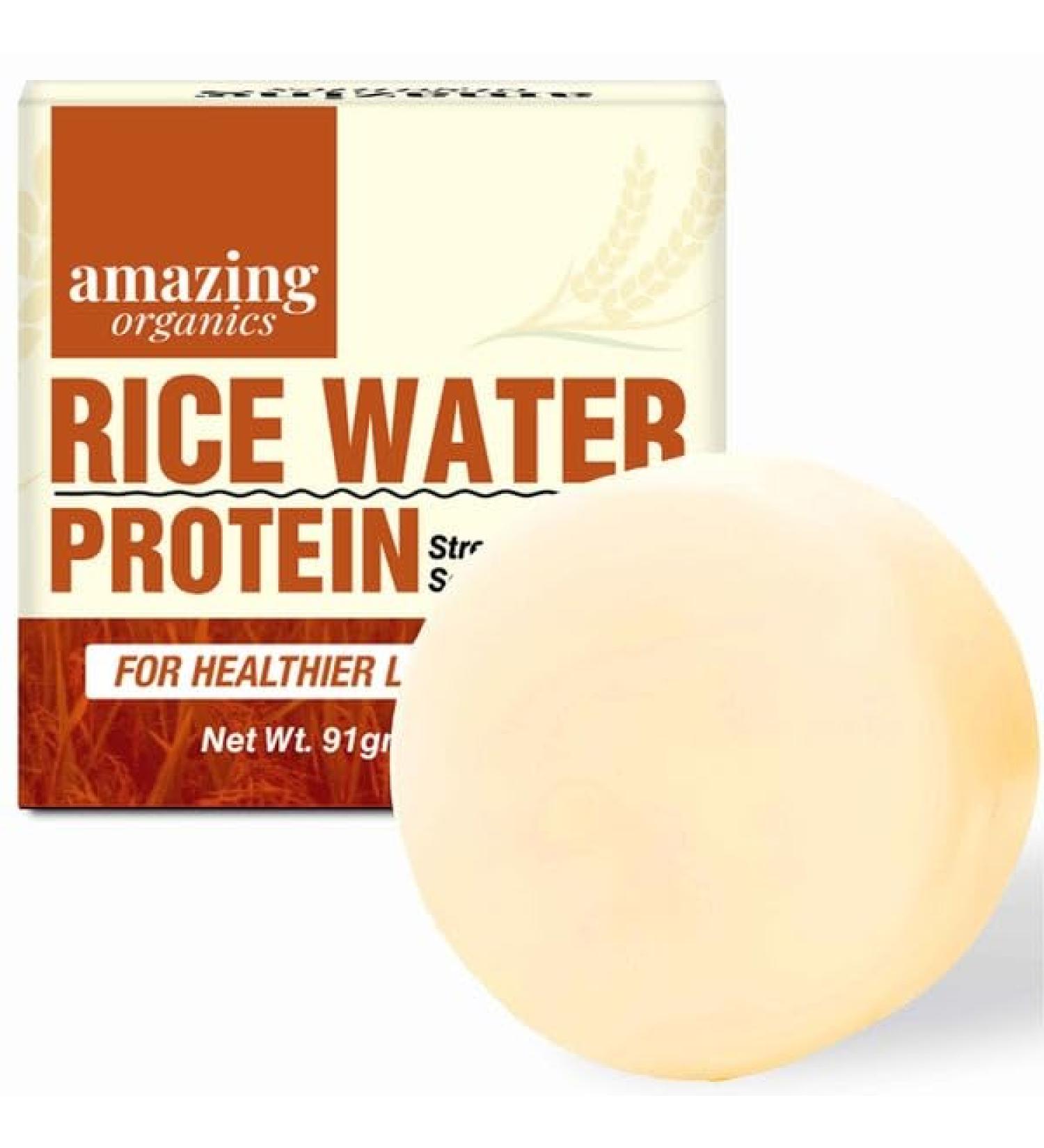 Rice Water Hair Growth Bar - Organic Shampoo Alternative for Nourished Hair | International Shipping - Buy Online on GoSupps.com