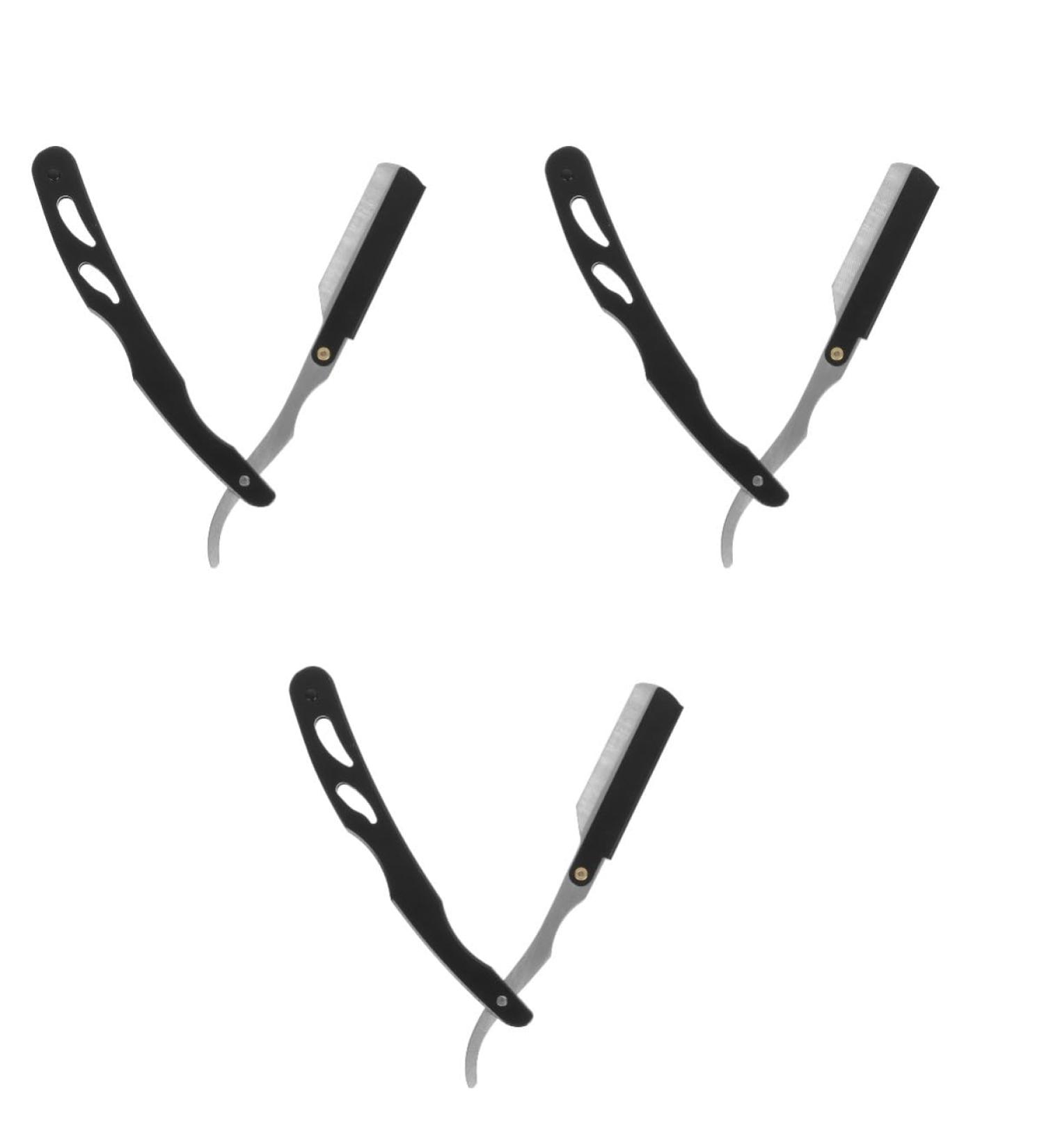 Beaupretty 3 Pcs Vintage Beard Shaving Cutter & Trimmer - Manual Hair Salon Shaver for Men Eyebrow Shaping & Beard Grooming - Buy Online on GoSupps.com