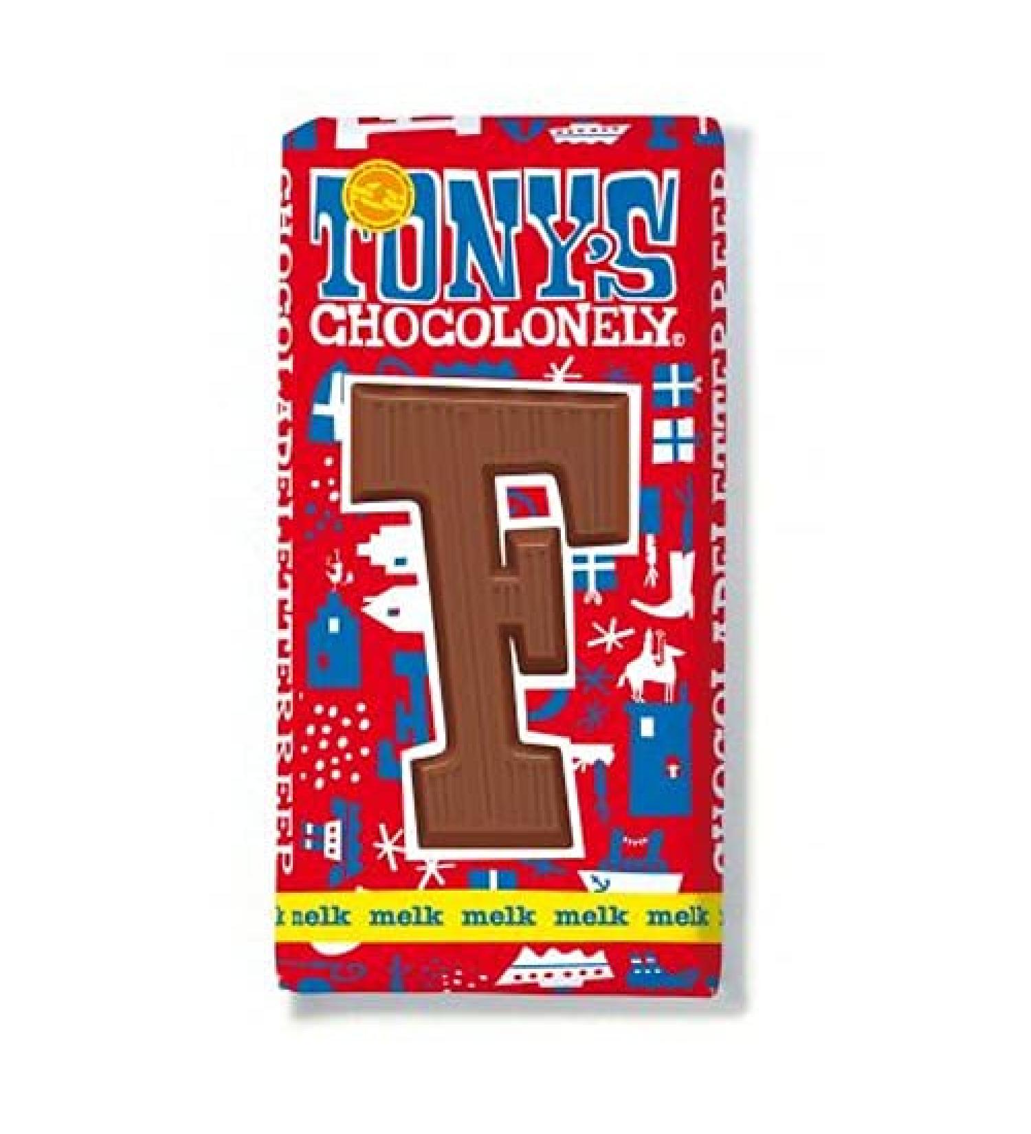 Tony's Chocolonely Tony's Chocolonely Whole Milk Chocolate Letter I Chocolate Letter I Original from the Netherlands I 180g F