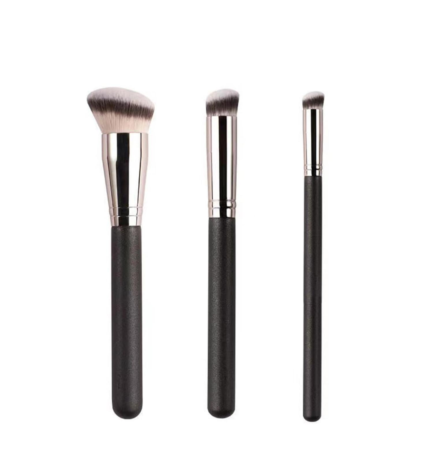 WeddHuis 3 Pieces Professional Make Up Contouring Brushes Concealer Brush with Soft Synthetic Fiber for Applying Liquid Foundation Polishing Blending Makeup on the Face - Buy Online on GoSupps.com