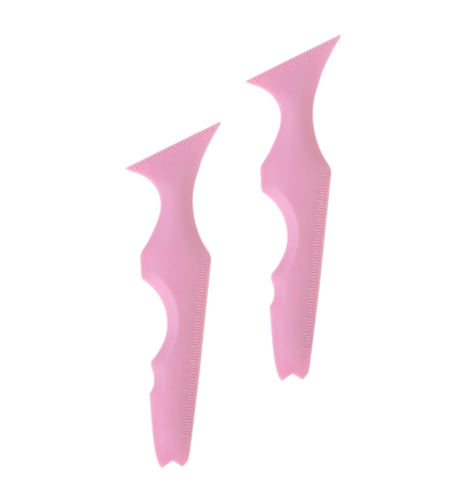 Beavorty 2pcs Silicone Beauty Ruler Tuile Molds Silicone Makeup Guide Tool Angled Eyeshadow Stencils Cream 1 count (Pack of 1) Pink-1 - Buy Online on GoSupps.com