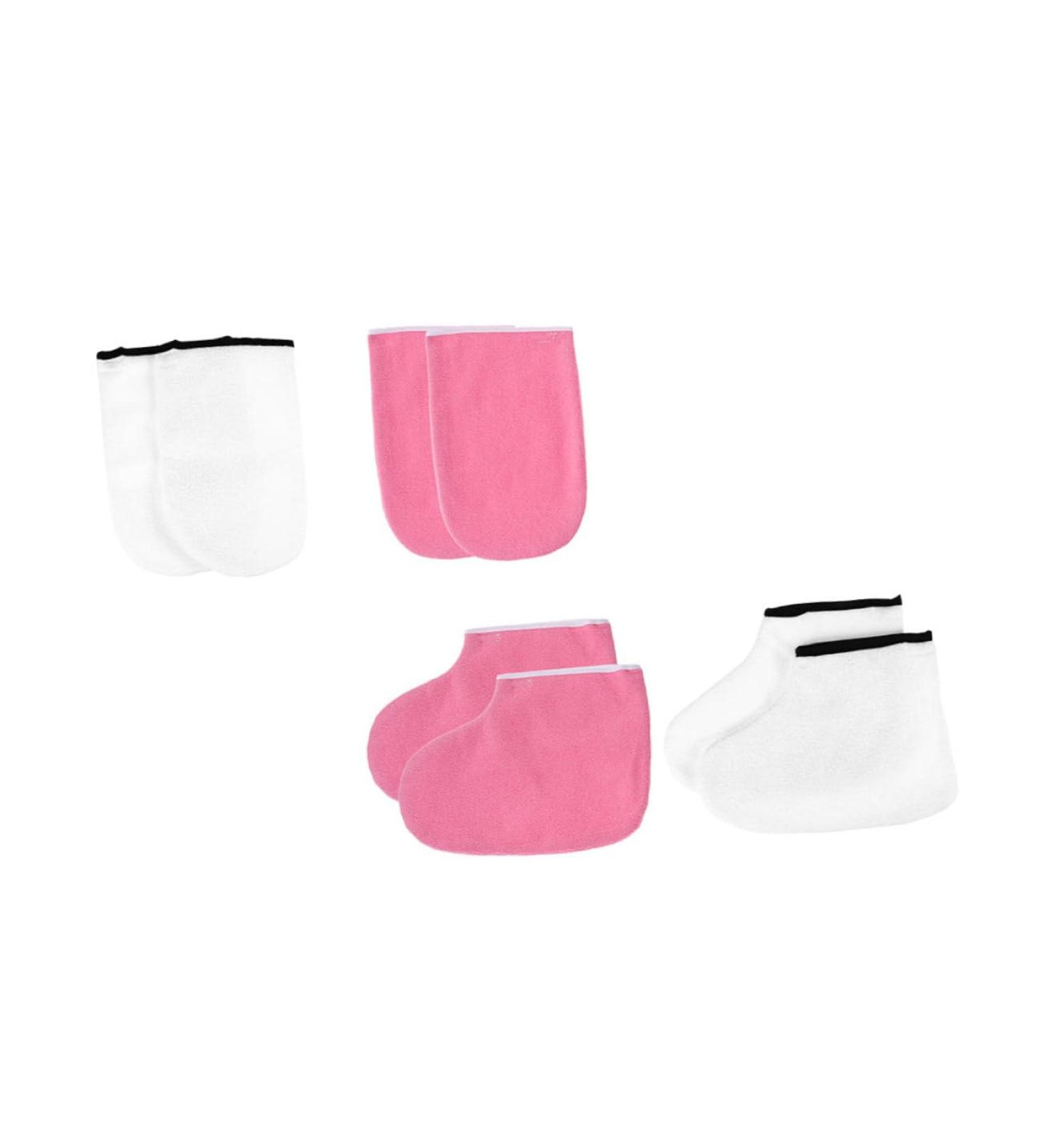 Healeved 4 Sets Leather Horn Boots Moisturizing Gloves Manicure Kit Manicure Gloves Wax Heat Foot Cover Spa Tanning Mitt Heat Wax Hand Cover Pedicure Women's Polyester Lining Nursing Cover - Buy Online on GoSupps.com