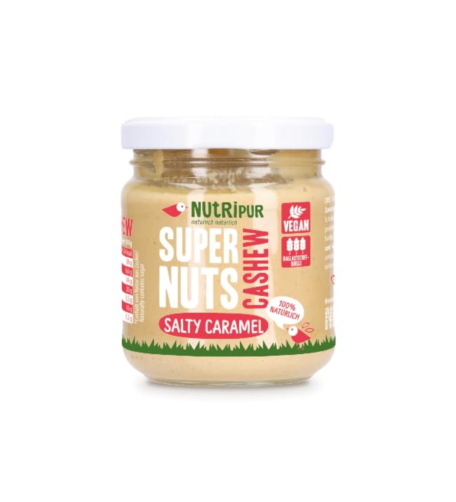 Salted Caramel Nussmus based on cashew 100% natural without additives spread delicious topping .Roasted and ground cashew nuts vegan 500g 500 g (1 Pack)
