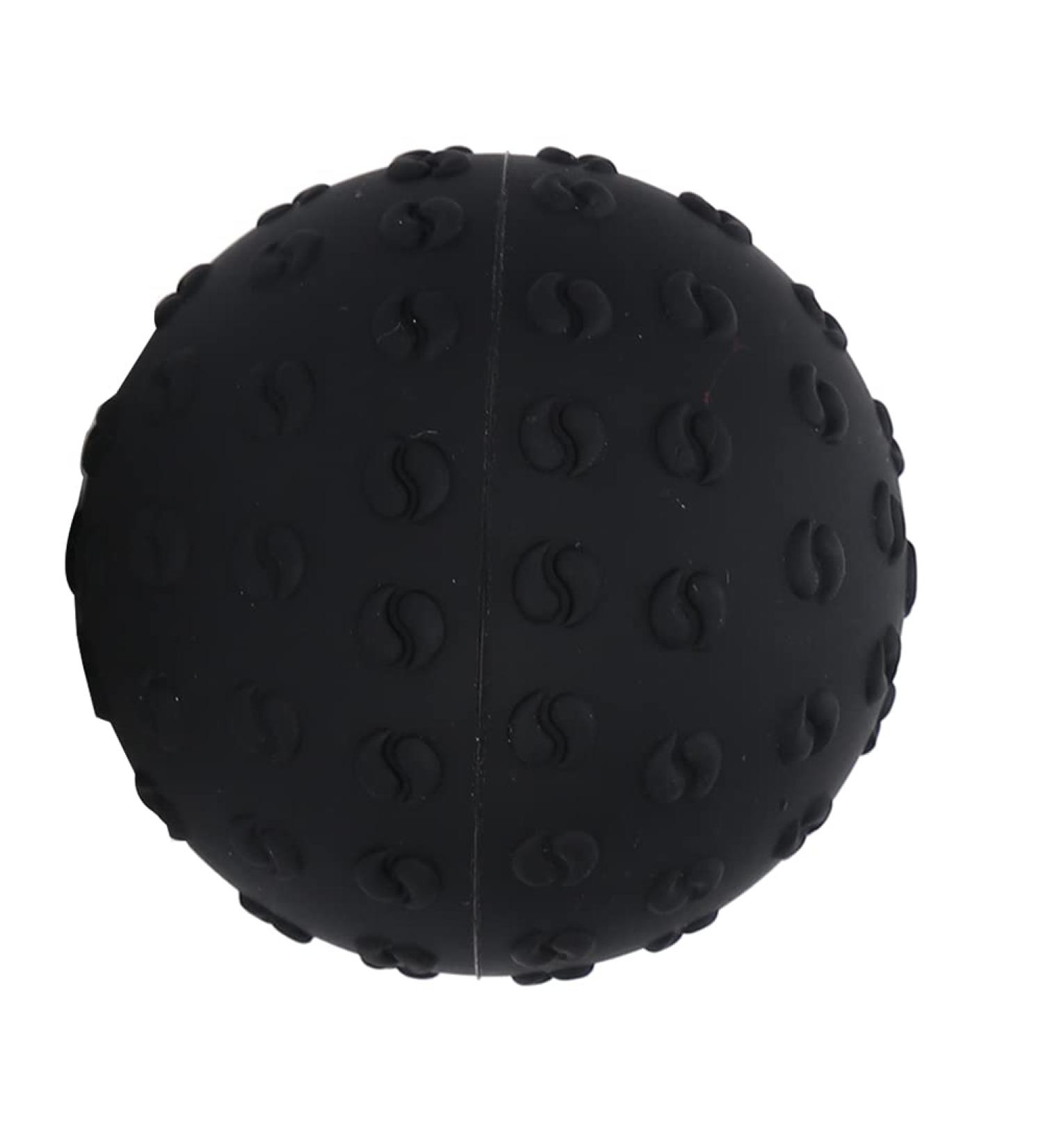 Verdant Touch Silicone Massage Ball - Fascia Relief for Body Shoulder & Hand | Yoga Exercise - Black - Buy Online on GoSupps.com