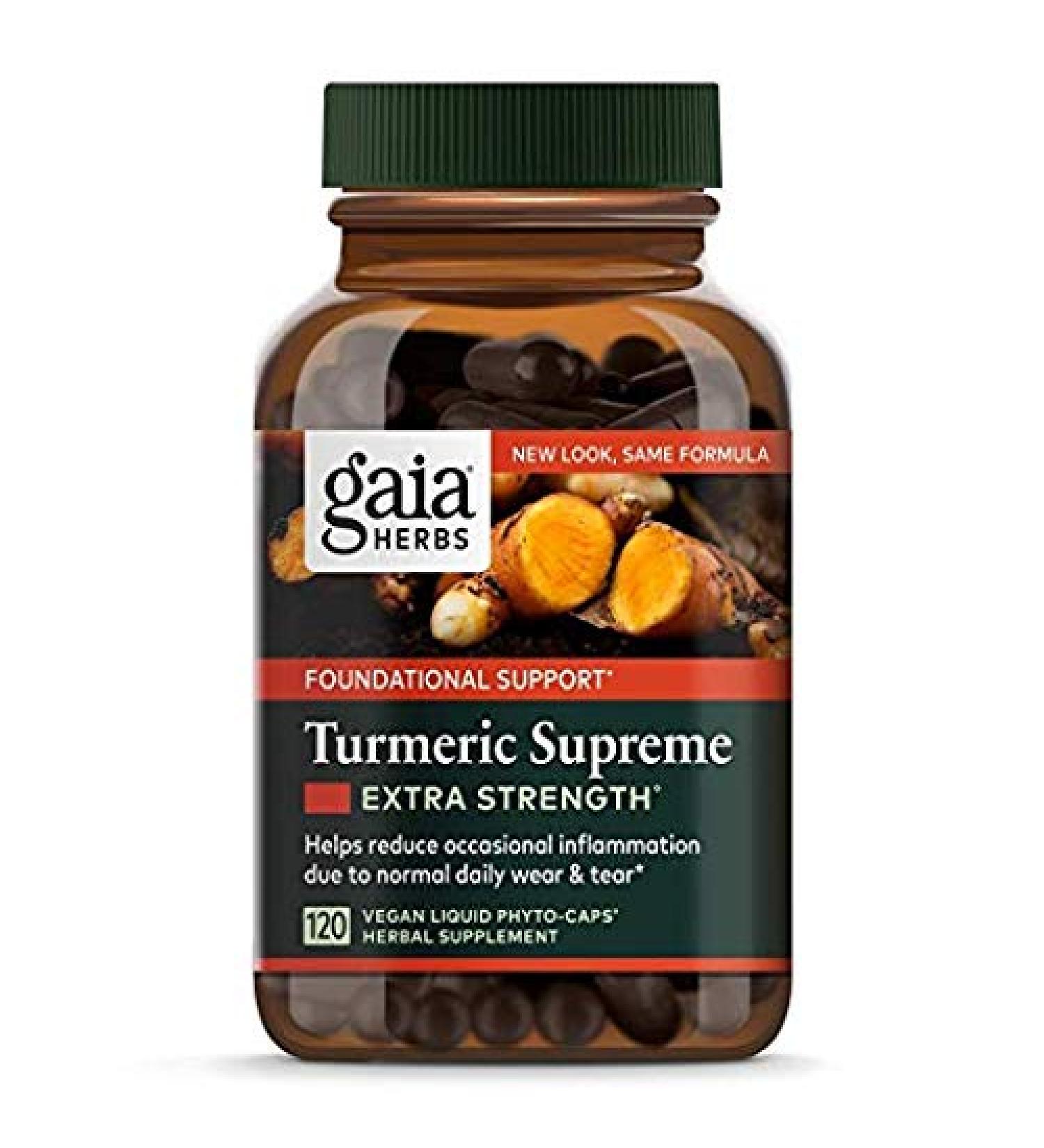 Gaia Herbs  Turmeric Supreme Liquids  120 Vegetarian Capsules