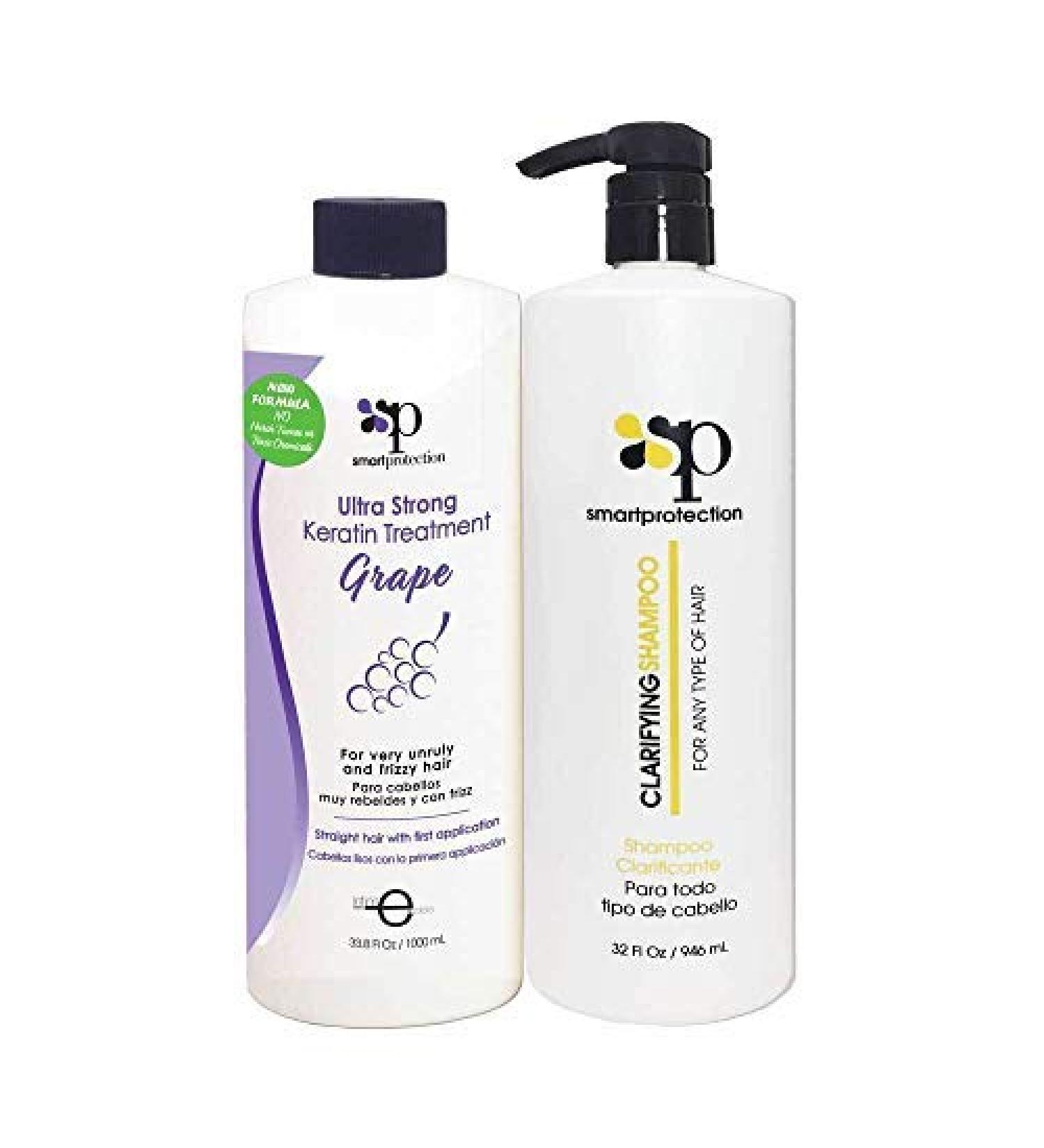 Grape Ultra Strong Keratin Treatment with Clarifying Shampoo 33.8oz - Smart Protection | International Shipping Available - Buy Online on GoSupps.com