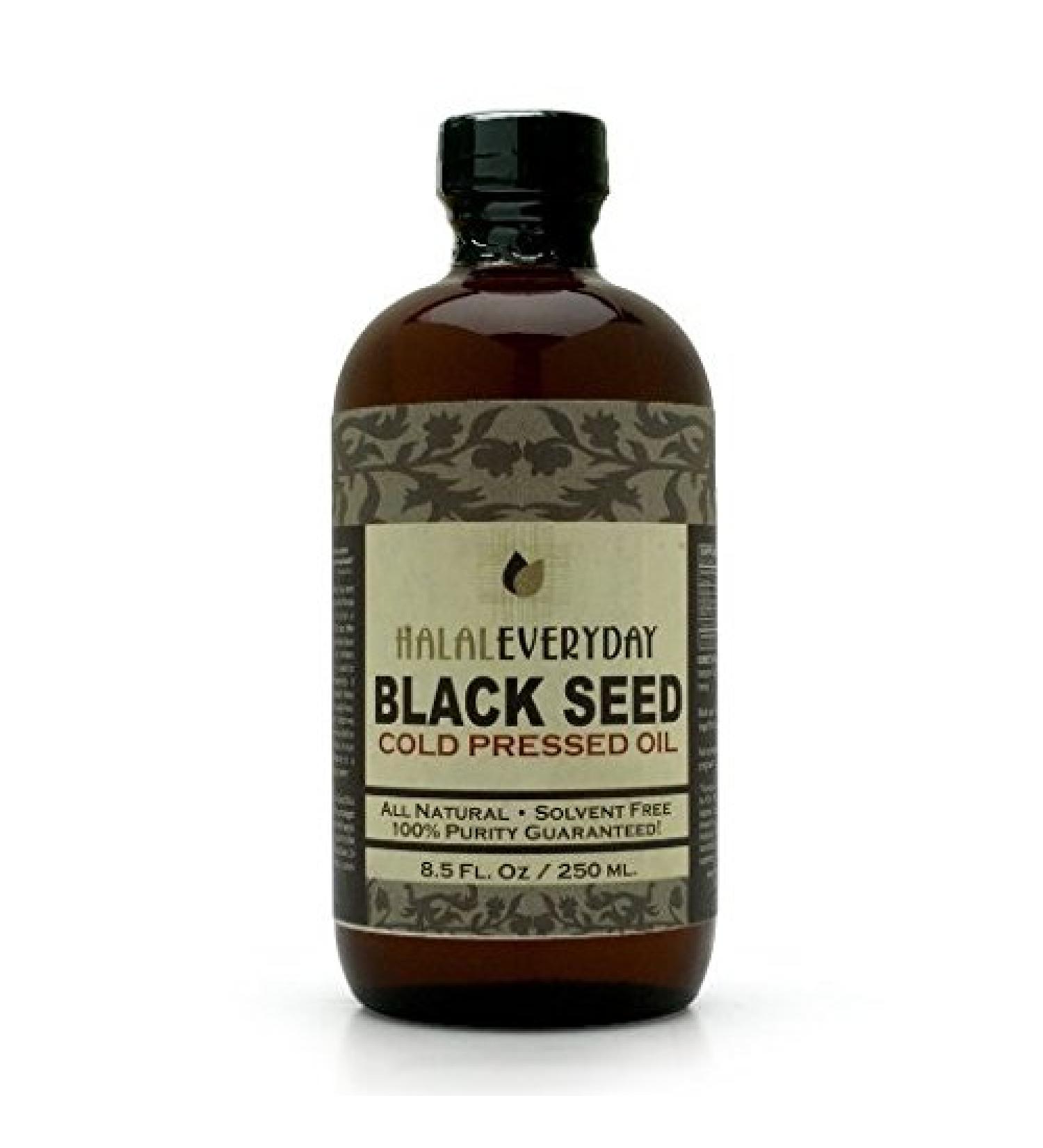 Pure and Cold Pressed Black Seed Oil - 8 oz Glass Bottle - NON-GMO and Vegan - Nigella Sativa -Hexane Free - Halal Certified - Unfiltered Dark and Potent - Natural Source of Nigellone and Thymoquinone - Buy Online on GoSupps.com