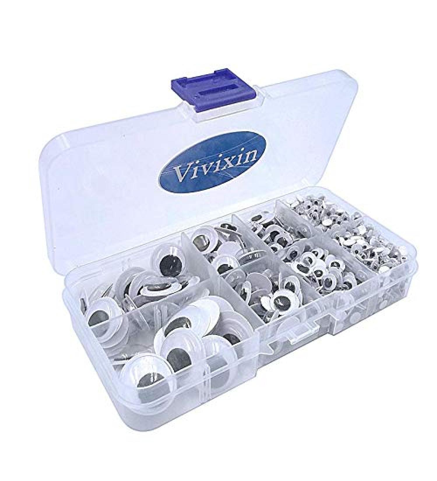 Vivixin 730pcs Self Adhesive Black Wiggle Googly Eyes for Crafts - Large & Small Assorted Sizes Sticker Eyes for DIY Projects - Buy Online on GoSupps.com