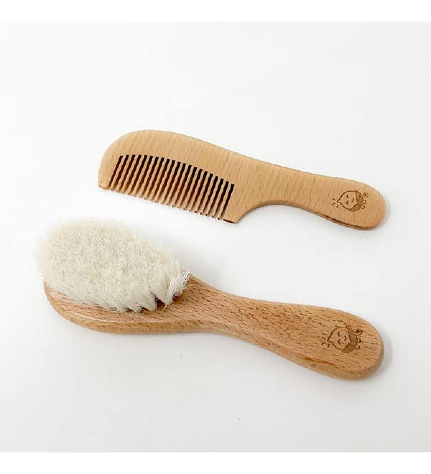 Green Sprouts Baby Brush & Comb Set | Natural Wood & Bristles | Gentle Hair Grooming - Buy Online on GoSupps.com