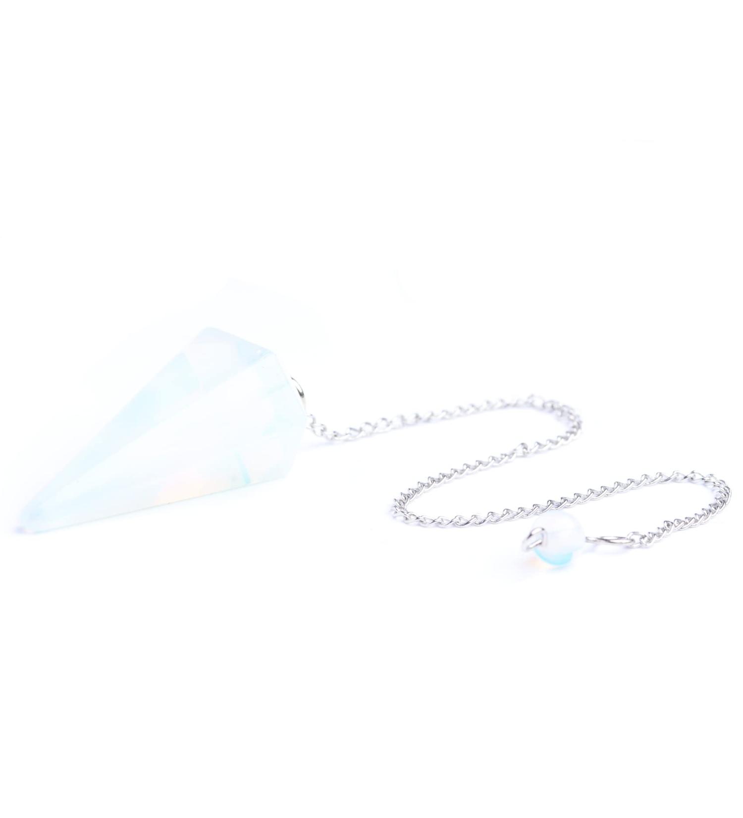 Seven Chakra Beads & Pendulum - Natural Opal Gemstones for Meditation Yoga & Divination - Buy Online on GoSupps.com