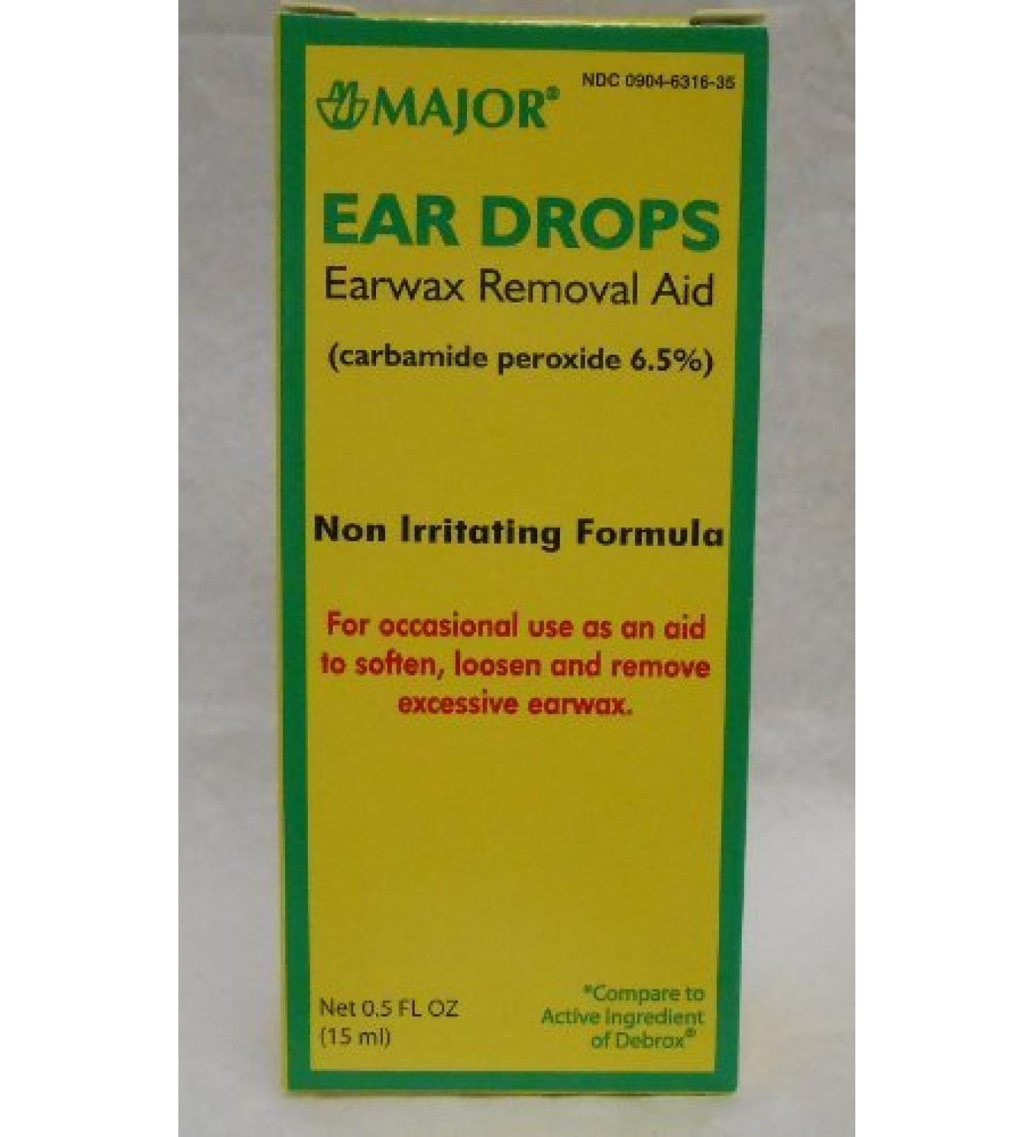 Ear Wax Removal Drops Generic for Debrox 0.5 oz (15 ML) by MAJOR PHARMACEUTICALS