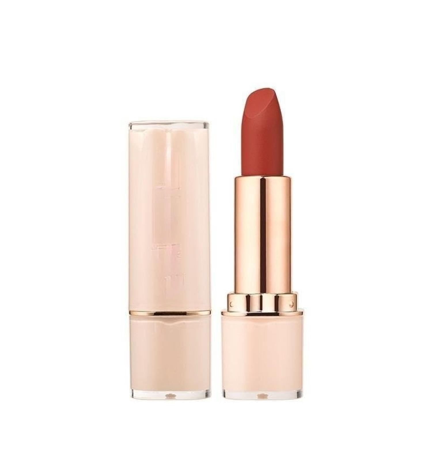 Velvet lipsticks shimmering glosses and cheek tints - Versatile moisturizing and long-lasting shades - for all-day glamour (4 free tea brown)