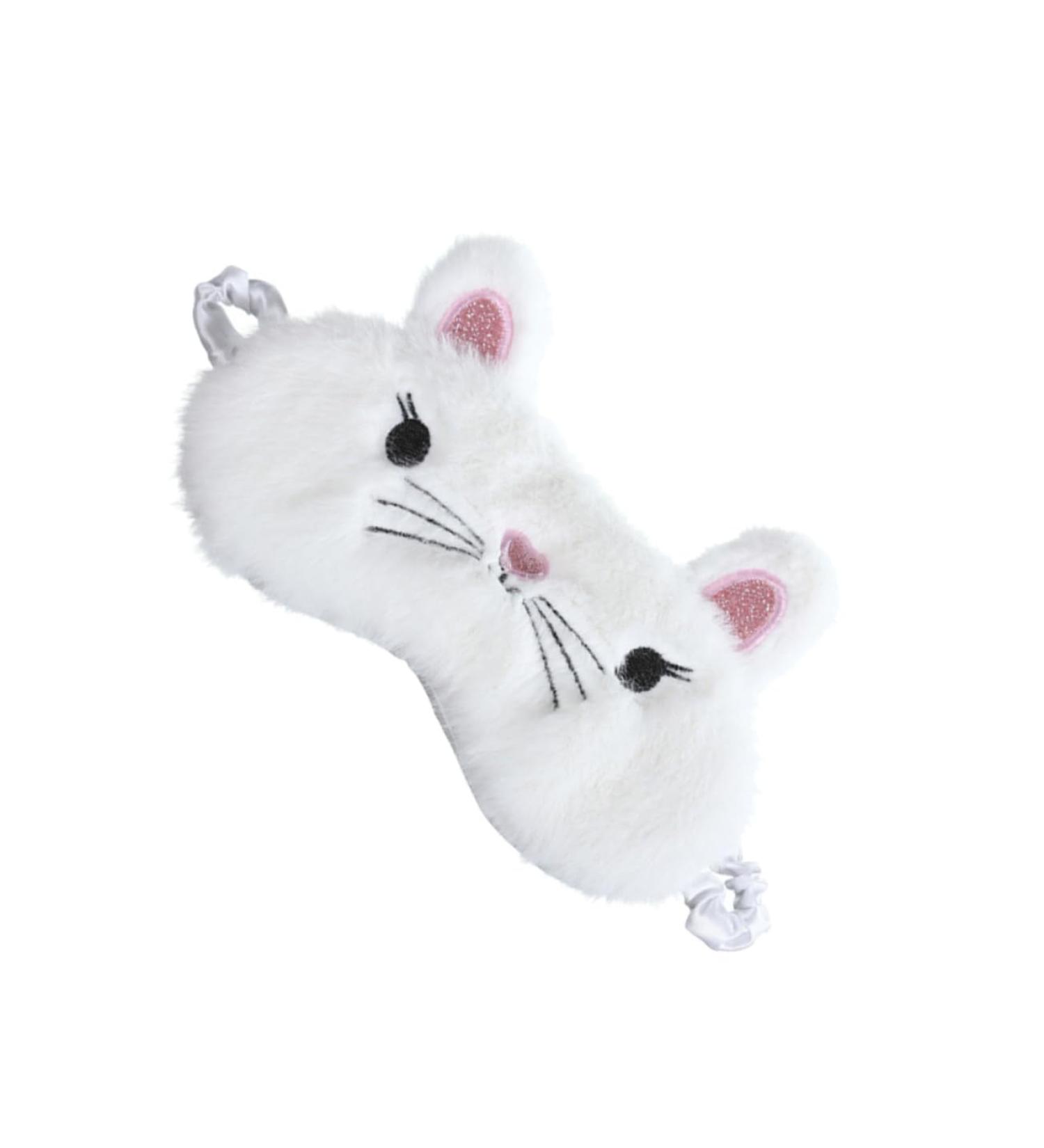 minkissy Cat Design Sleeping Mask Soft Breathable Eye Mask For Night Naps Work Comfortable Elastic Band 195*95cm white - Buy Online on GoSupps.com