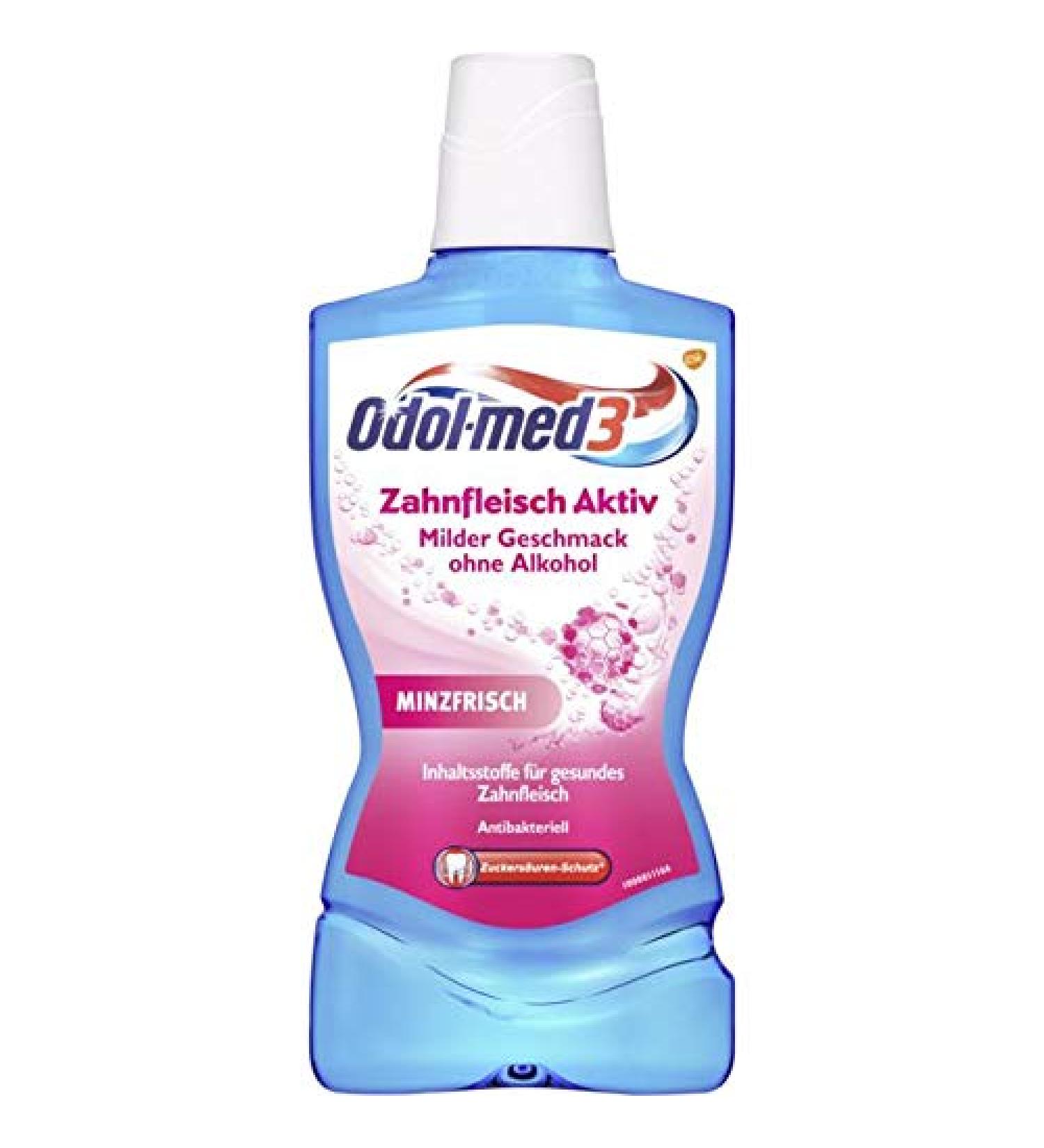 Odol-med 3 gums active antibacterial mouthwash 500 ml 500 ml (1 pack)