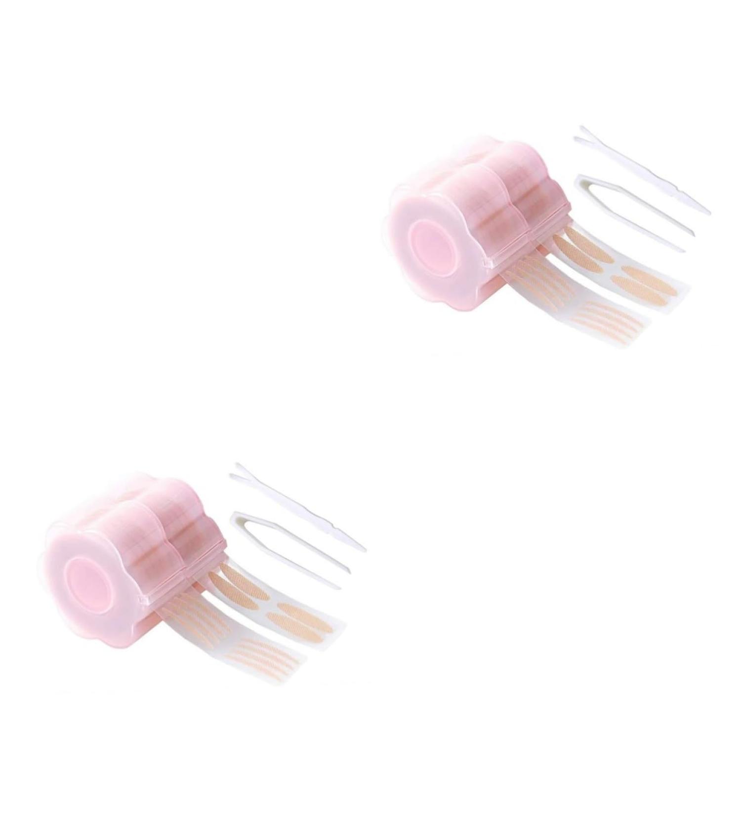 FOMIYES 2 Sets Double Eyelid Sticker Lace Eyelid Stickers Eye Beauty Tape Double Sided Sticky Tape Invisible Eyelid Strips Clear Tape Double Eyelid Fiber Pink Makeup Tools Beautiful Eyes - Buy Online on GoSupps.com