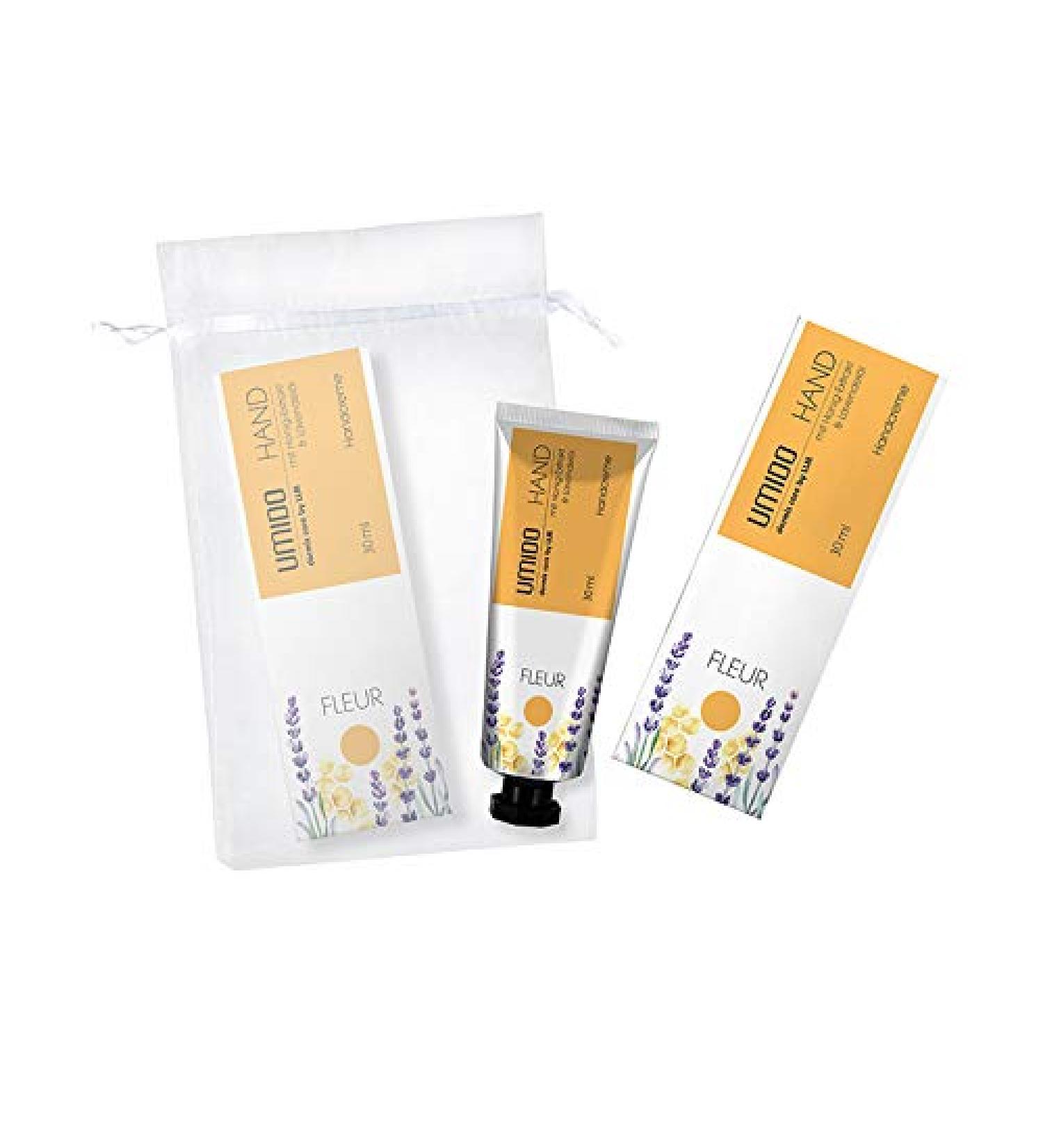Umido Beautyet |1x hand cream 30 ml honey extract & lavender oil | without silicones parabens paraffins mineral oils |1x organza bags |Hand lotion |Care cream |Lotion |Skin care (6-cyns)