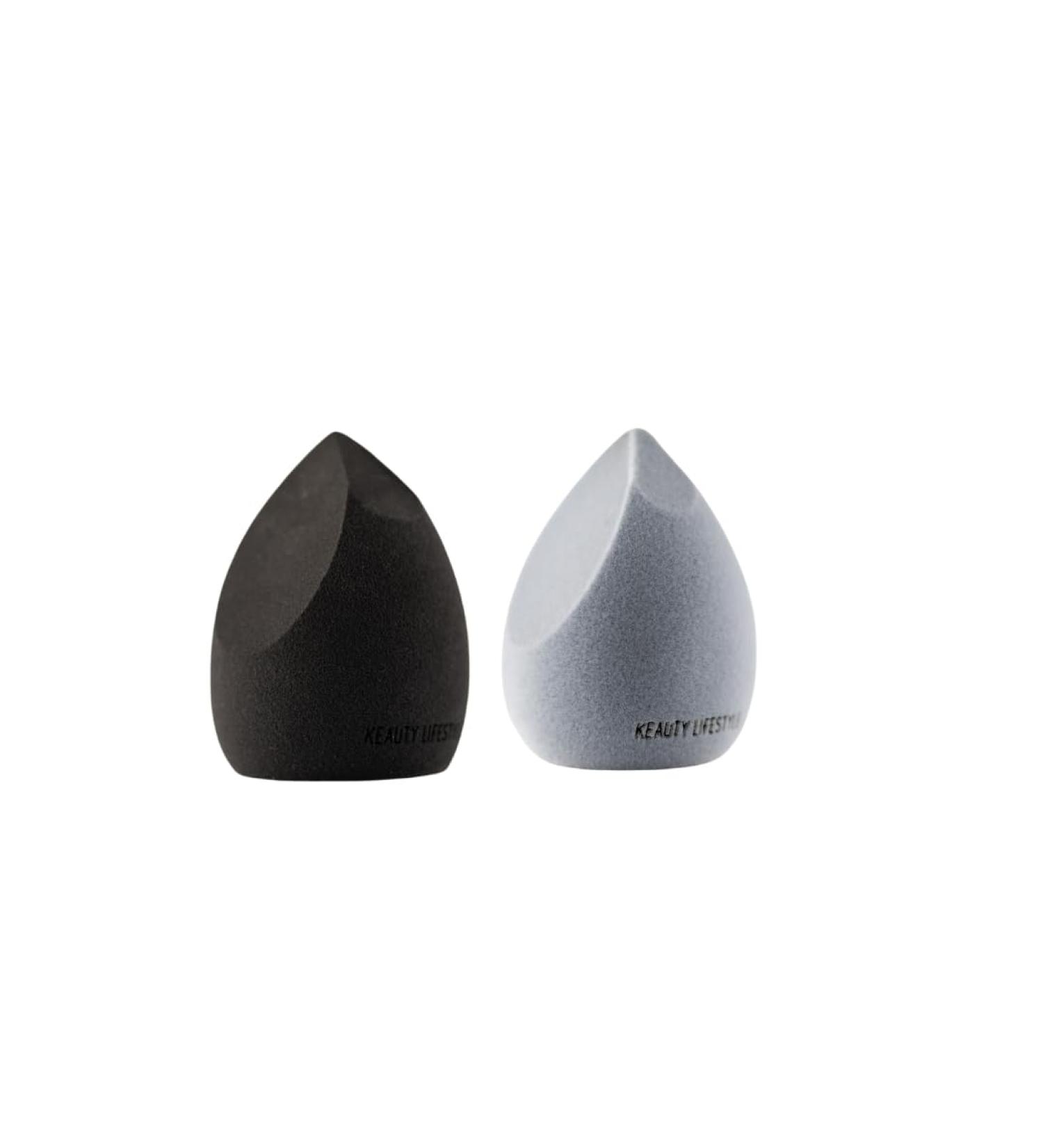 4-Ways Blender Duo Pack - Black & Velvet Makeup Sponges | Perfect for Flawless Application | International Shipping - Buy Online on GoSupps.com