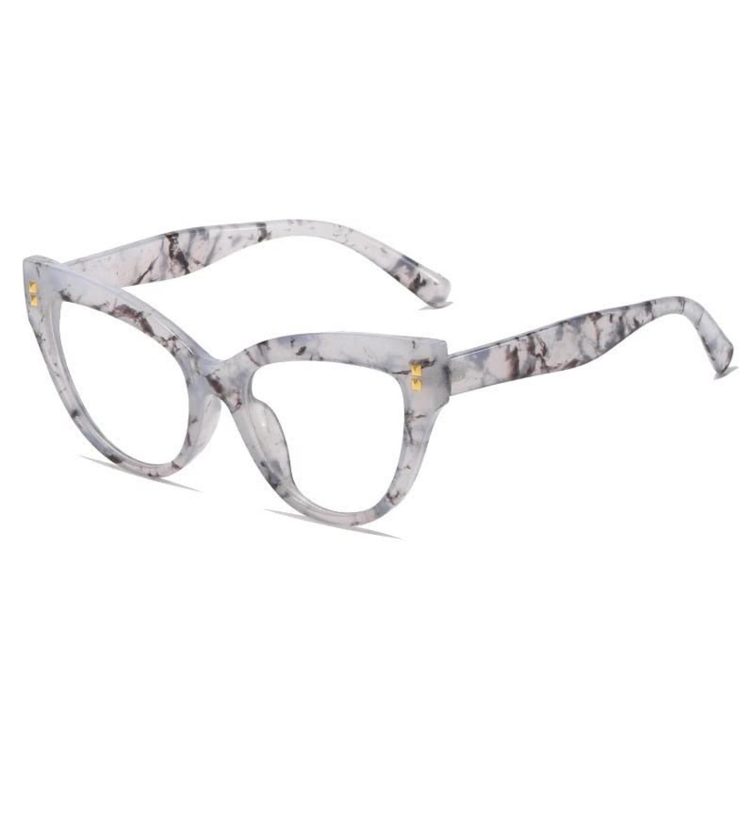 PARWANA Anti Eyestrain Cat-Eye Reading Glasses - Retro Computer Readers for Women | Presbyopic +0.00 Gray-Flowers - Buy Online on GoSupps.com