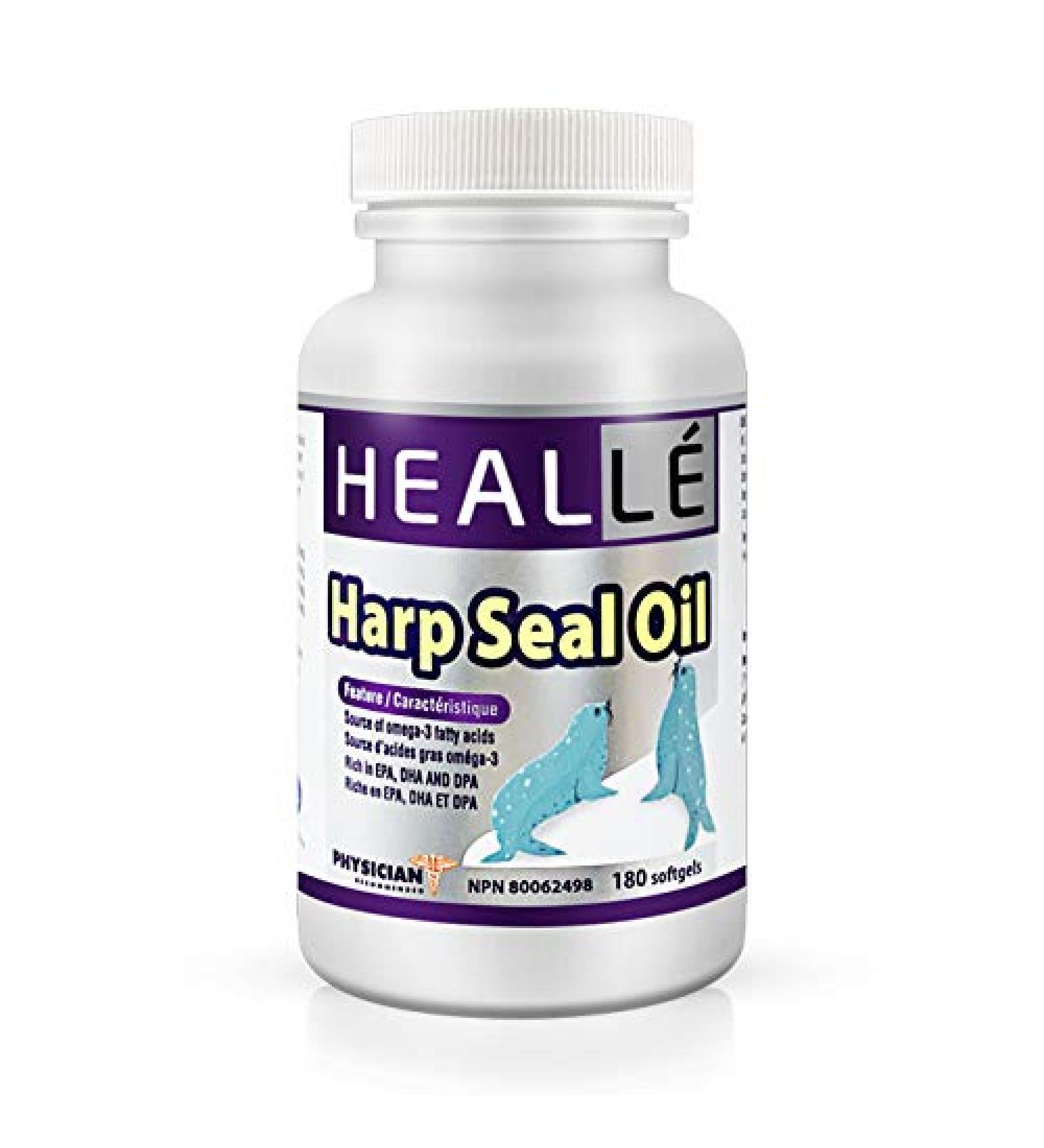 Harp Seal Oil By Healle | 180 Softgels | NPN80062498 | Omega 3 | EPA DHA DPA| Cardiovascular Health