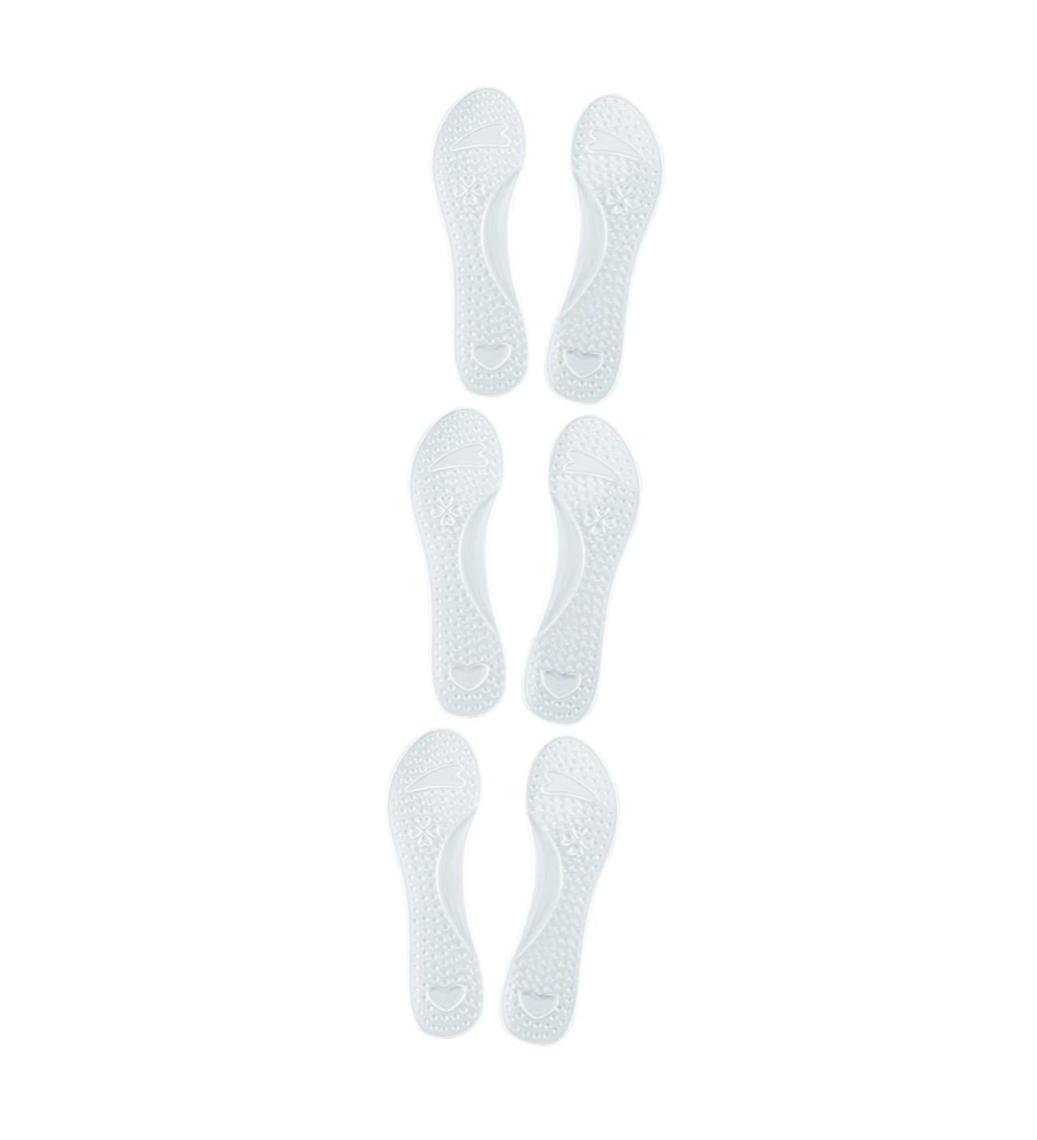 3 Pairs Silicone Cropped Insole Arch Support - High Heels Gel Shoe Pads for Women | Comfort & Plantar Relief - Buy Online on GoSupps.com