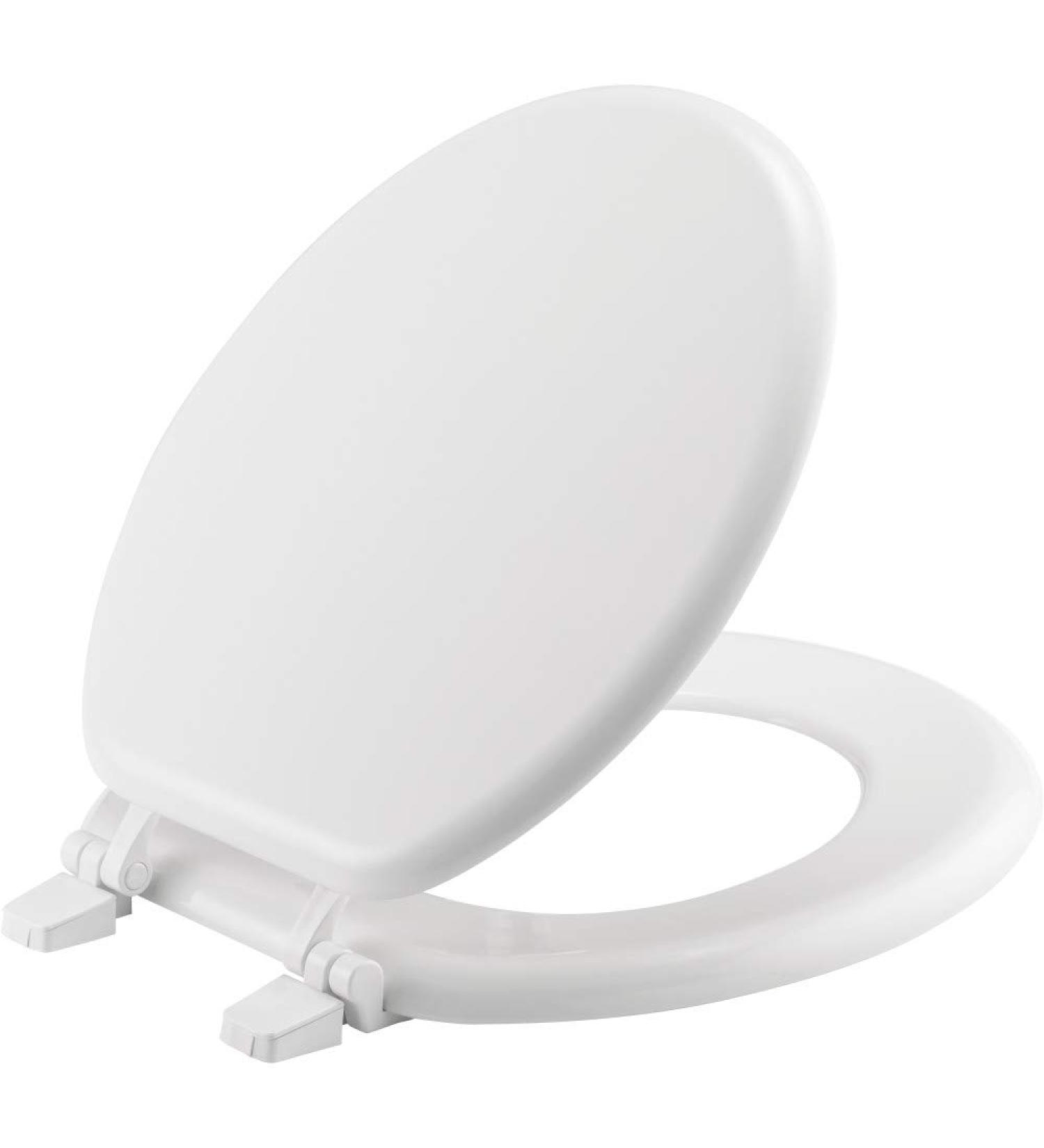 BEMIS 400TTA 000 Economy Toilet Seat - Durable Enameled Wood, ROUND, White - 1 Pack - Buy Online on GoSupps.com