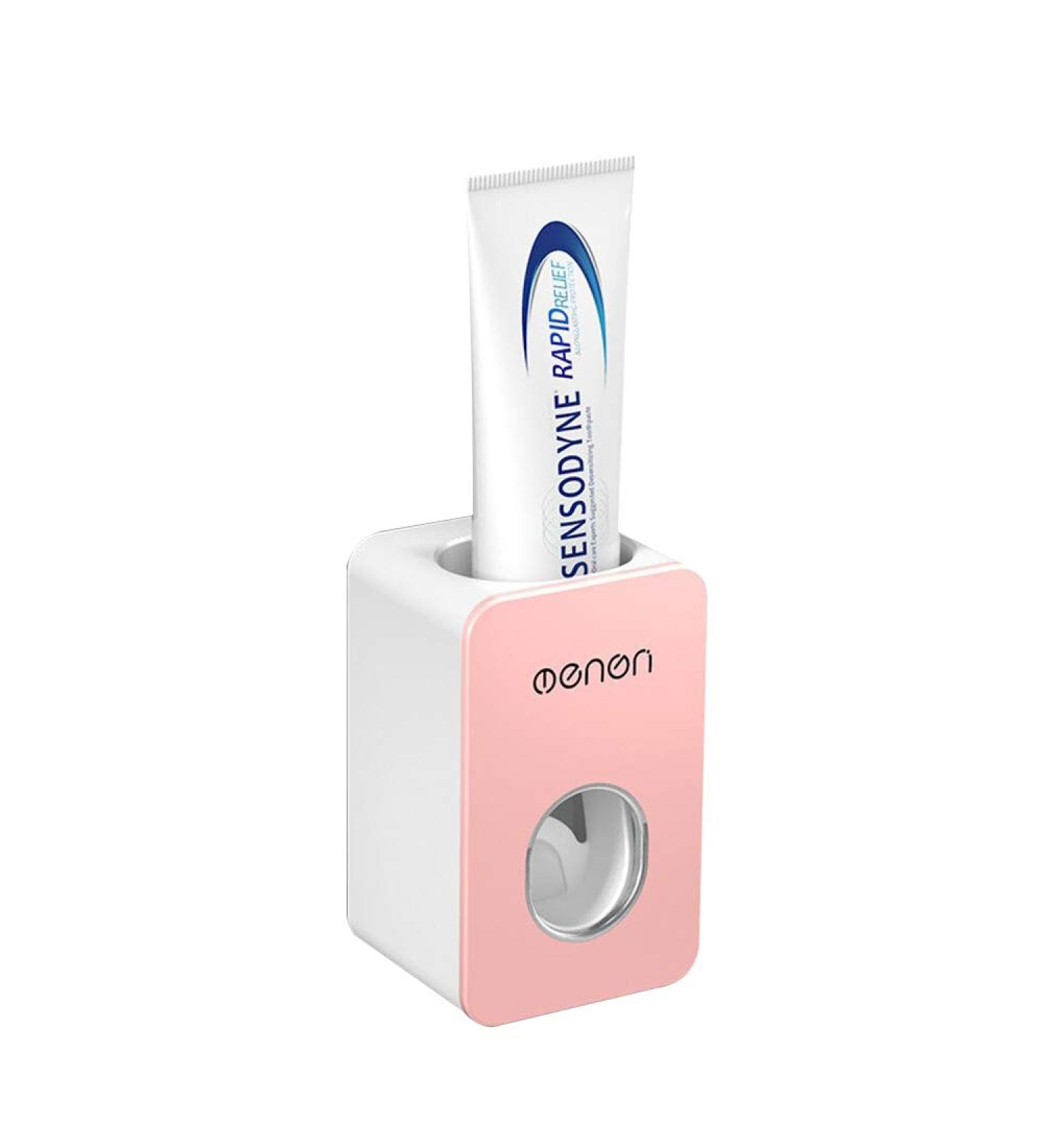 Fayelong Automatic toothpaste set hanging punch free toothpaste toothbrush rack toothpaste rack lazy squeeze artifact (Pink) - Buy Online on GoSupps.com