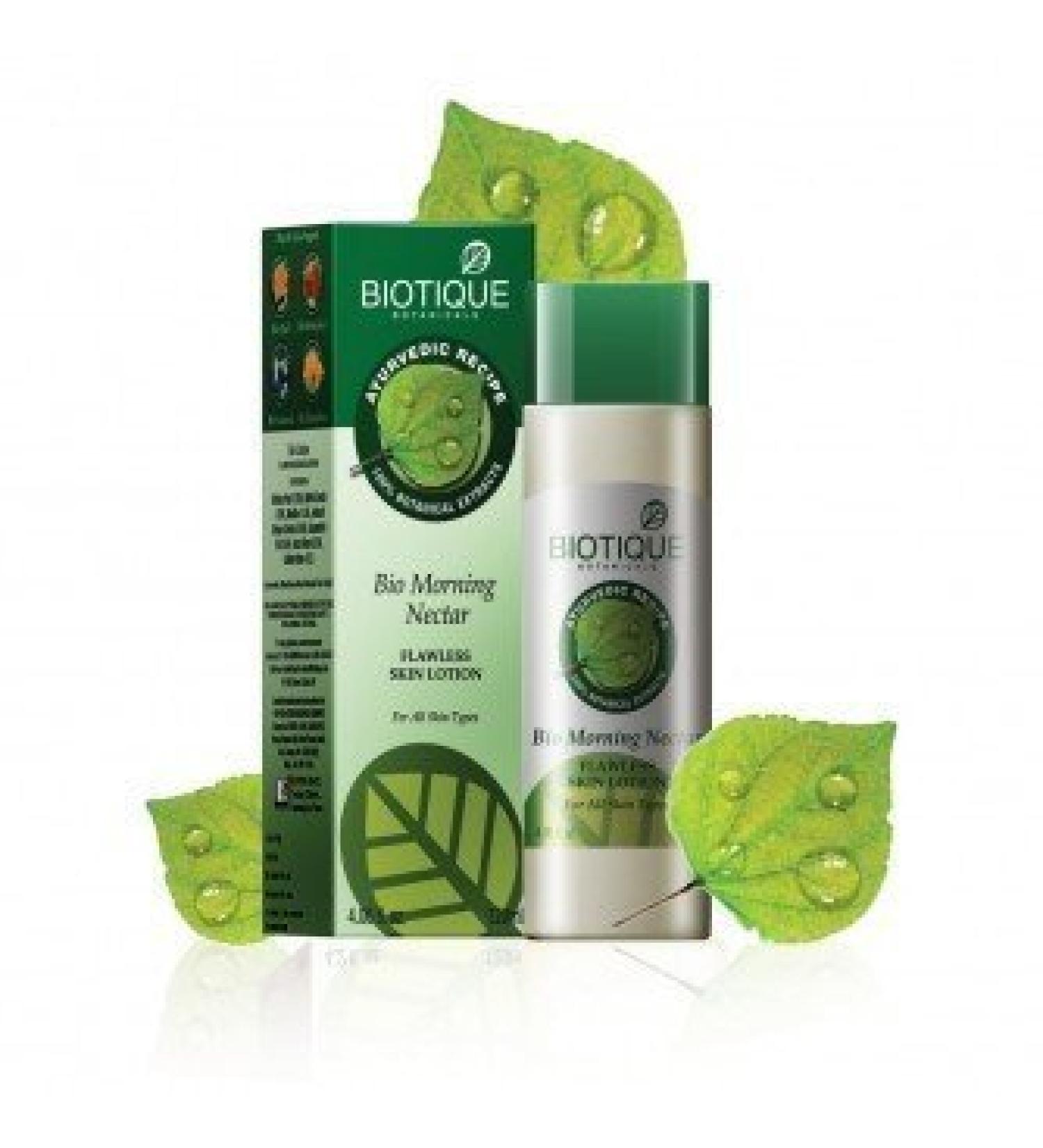 Biotique Bio Matin Nectar Flawless Skin Lotion pour tous les types de peau 120ml