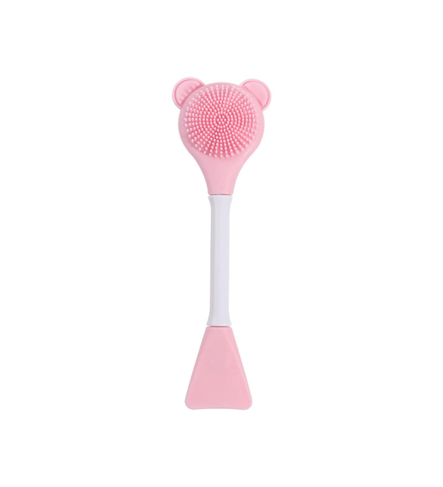 Dual End Silicone Face Scrubber & Lip Exfoliator Brush - Easy to Clean Men & Women Cleansing Tool - Buy Online on GoSupps.com
