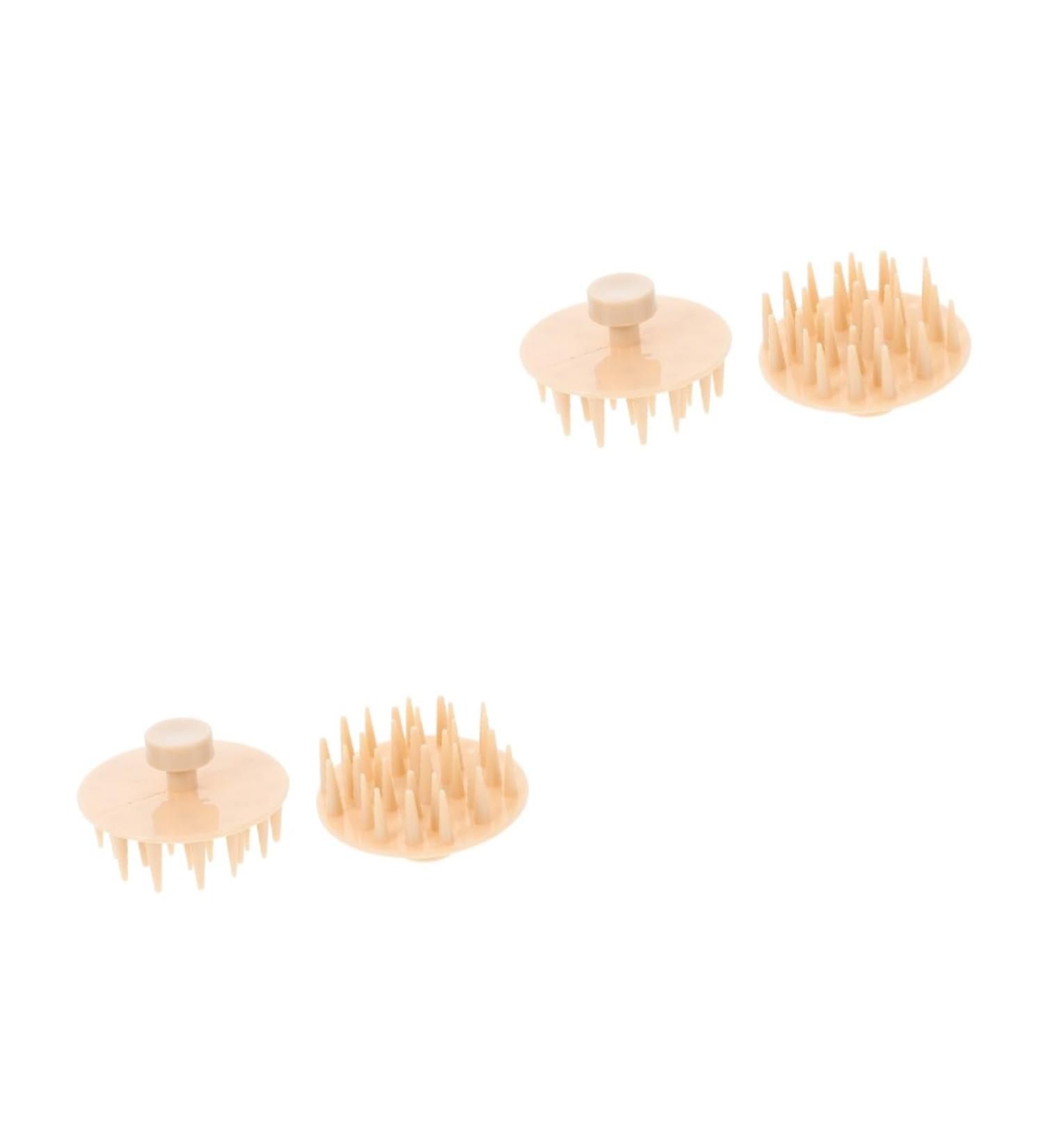 Magiclulu Silicone Shampoo Brush Set - 4-Piece Scalp Massager & Hair Washer for Men and Women - Double Purpose Shower Accessory - Buy Online on GoSupps.com