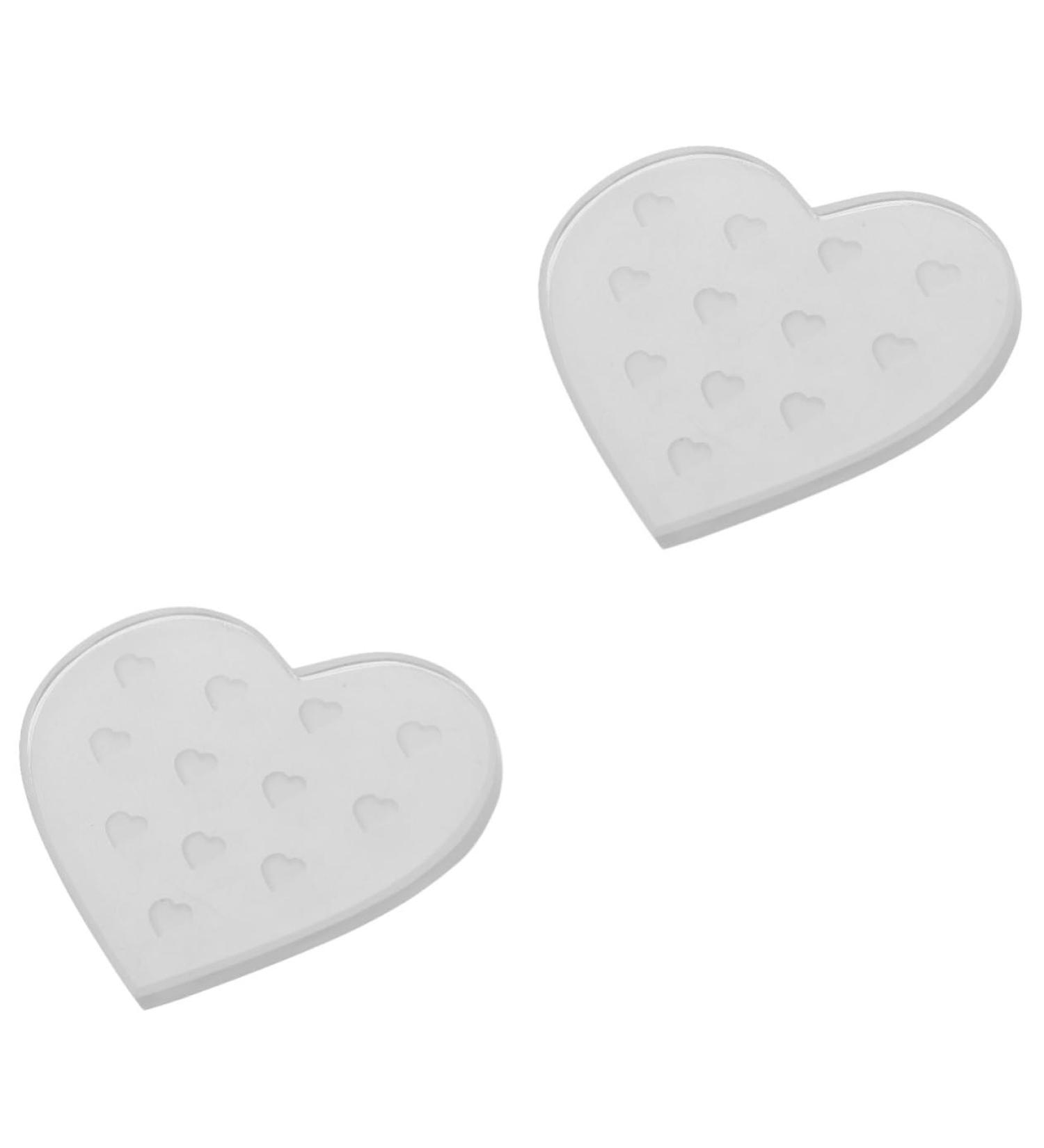 FRCOLOR Eyelash Adhesive Station - 2pcs Heart Gasket & Lash Tile Holder for Eyelash Extensions | Magnetic Glass Tools for Grafting & Lash Supplies - Buy Online on GoSupps.com