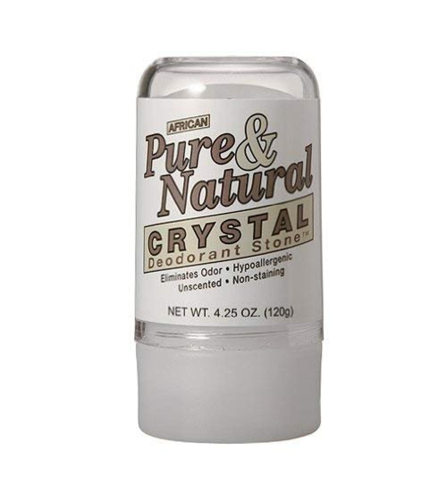 Bargz Pure and Natural Crystal Deodorant Stone - Hypo allergenic - Unscented - Non Staining - 4.25 oz