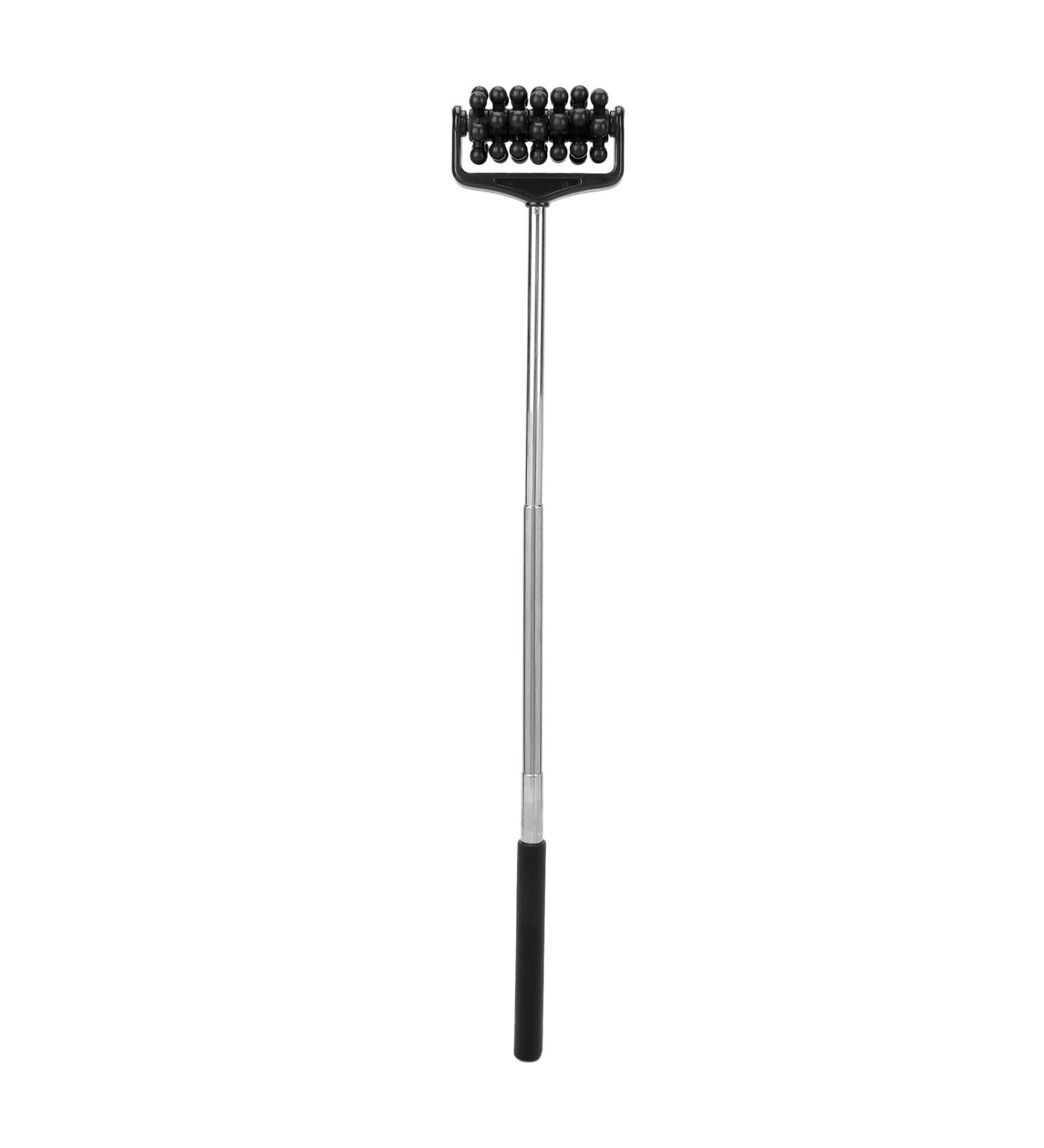 Telescopic Back Massage Scooter - Extendable Roller Massager for Sore Muscles Relief | Black | Men & Women | Ideal for Muscle Relaxation - Buy Online on GoSupps.com