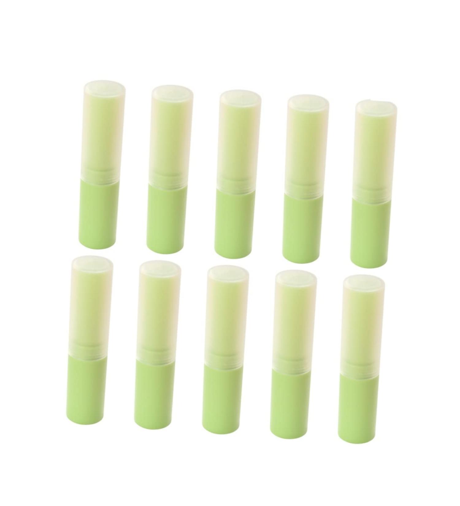FOMIYES 10pcs Clear Lip Balm Tubes with Bamboo Caps - Refillable Containers for Lip Gloss and Balm - Buy Online on GoSupps.com