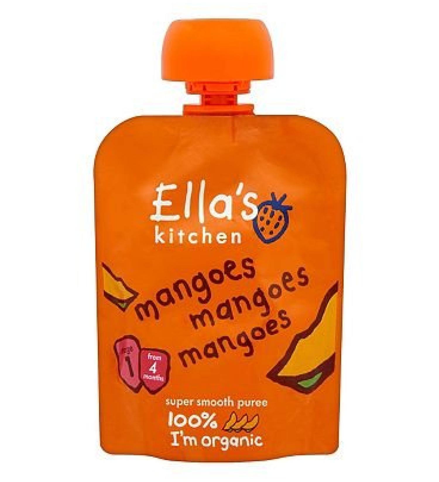 Ella's Kitchen Mangoes Mangoes Mangoes Stage 1 from 4 Months 70g
