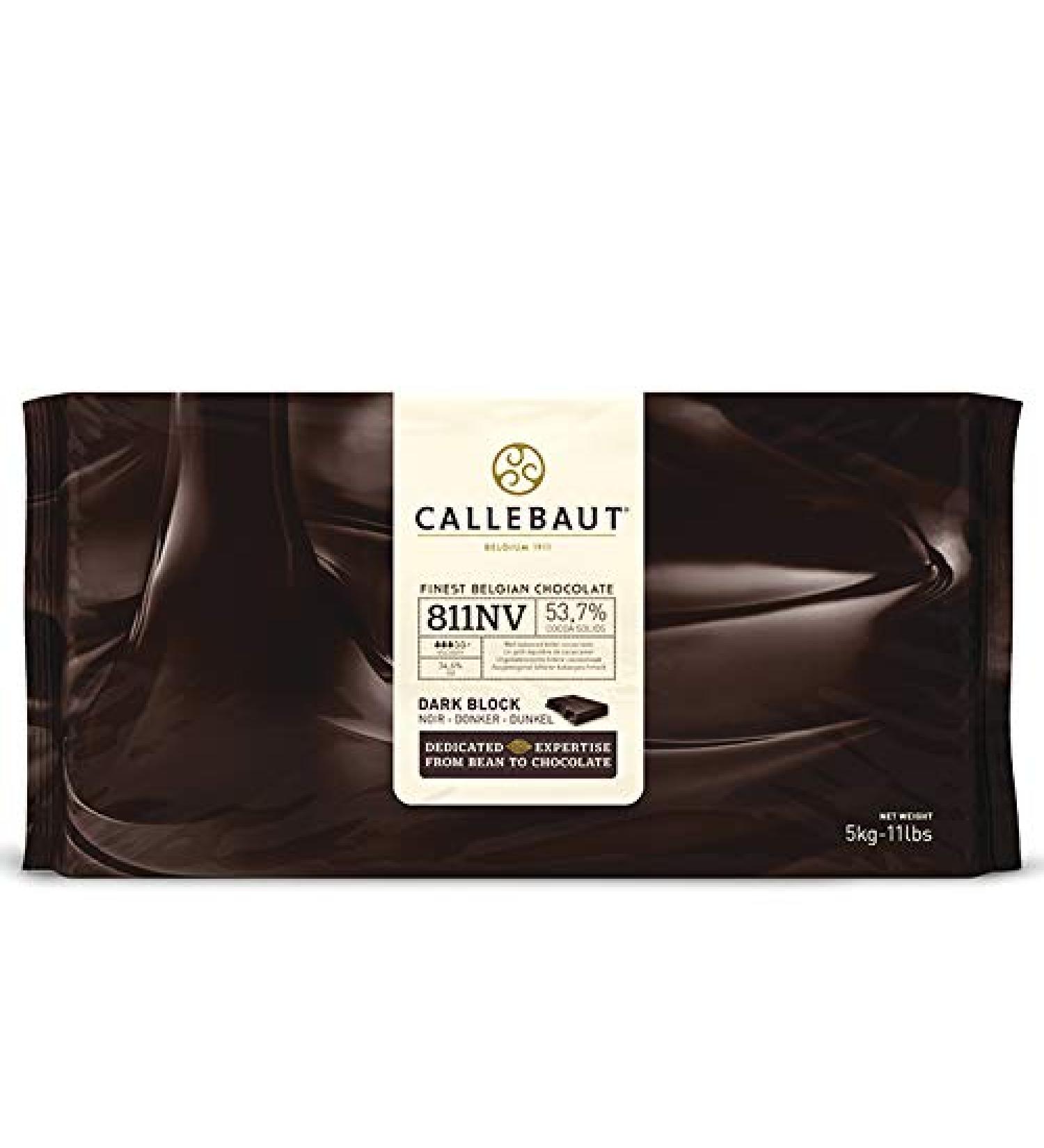 Callebaut Chocolate Block Semisweet 54.5% cocoa (11 Lb) 11 Pound (Pack of 1)