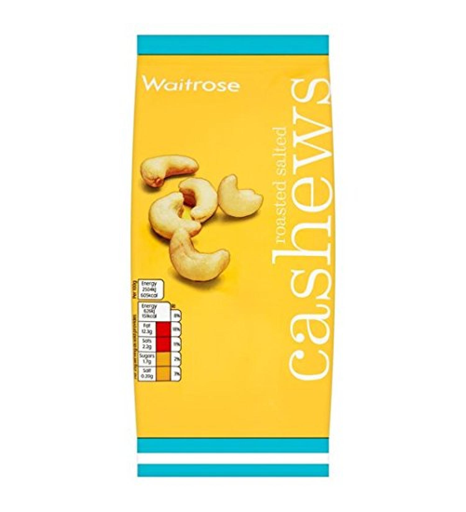 Waitrose Waitrose Roasted & Salted Cashews 250g