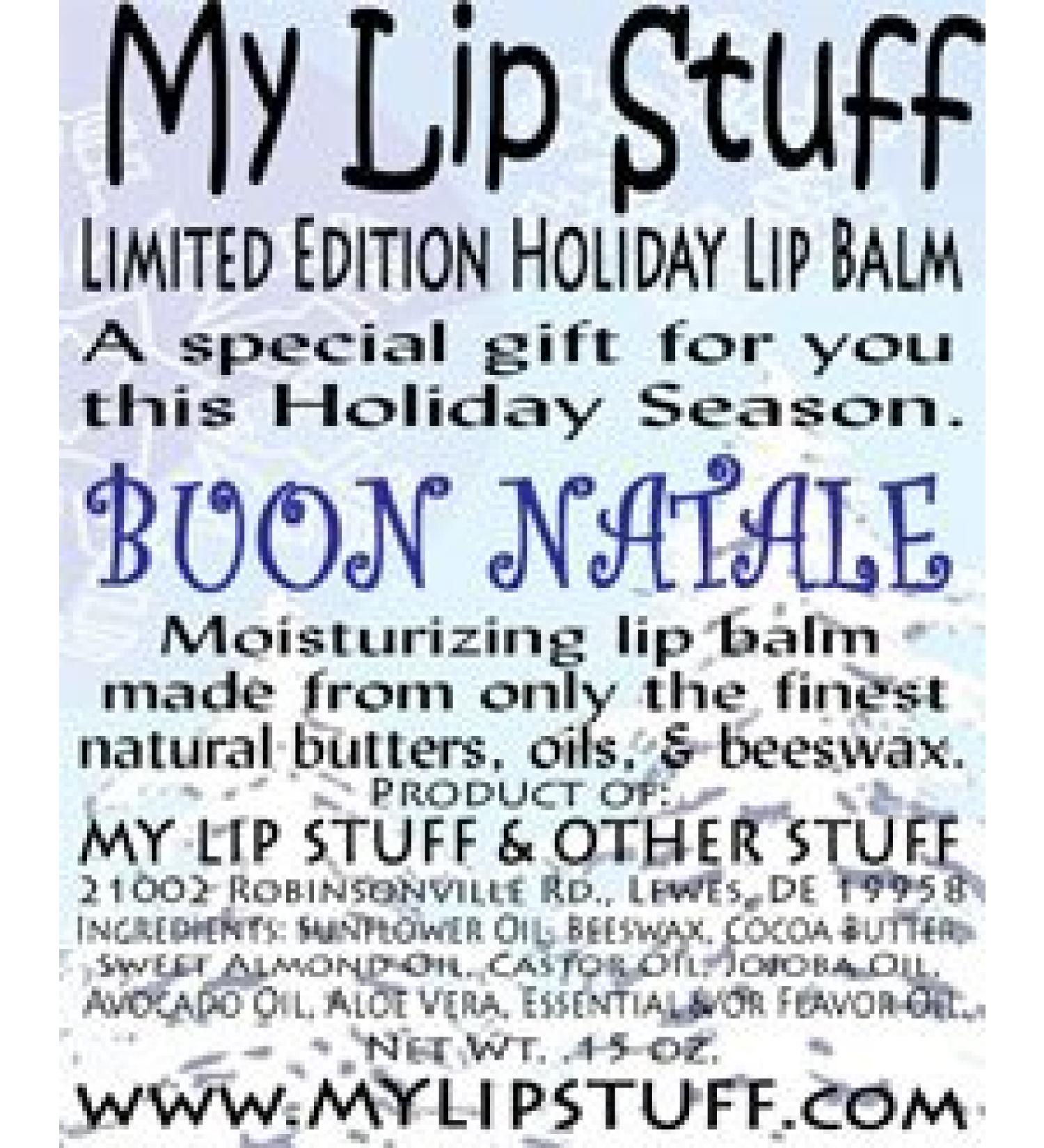 My Lip Stuff-BUON Natale (Cannoli Flavor) Limited Edition Holiday Lip Balm