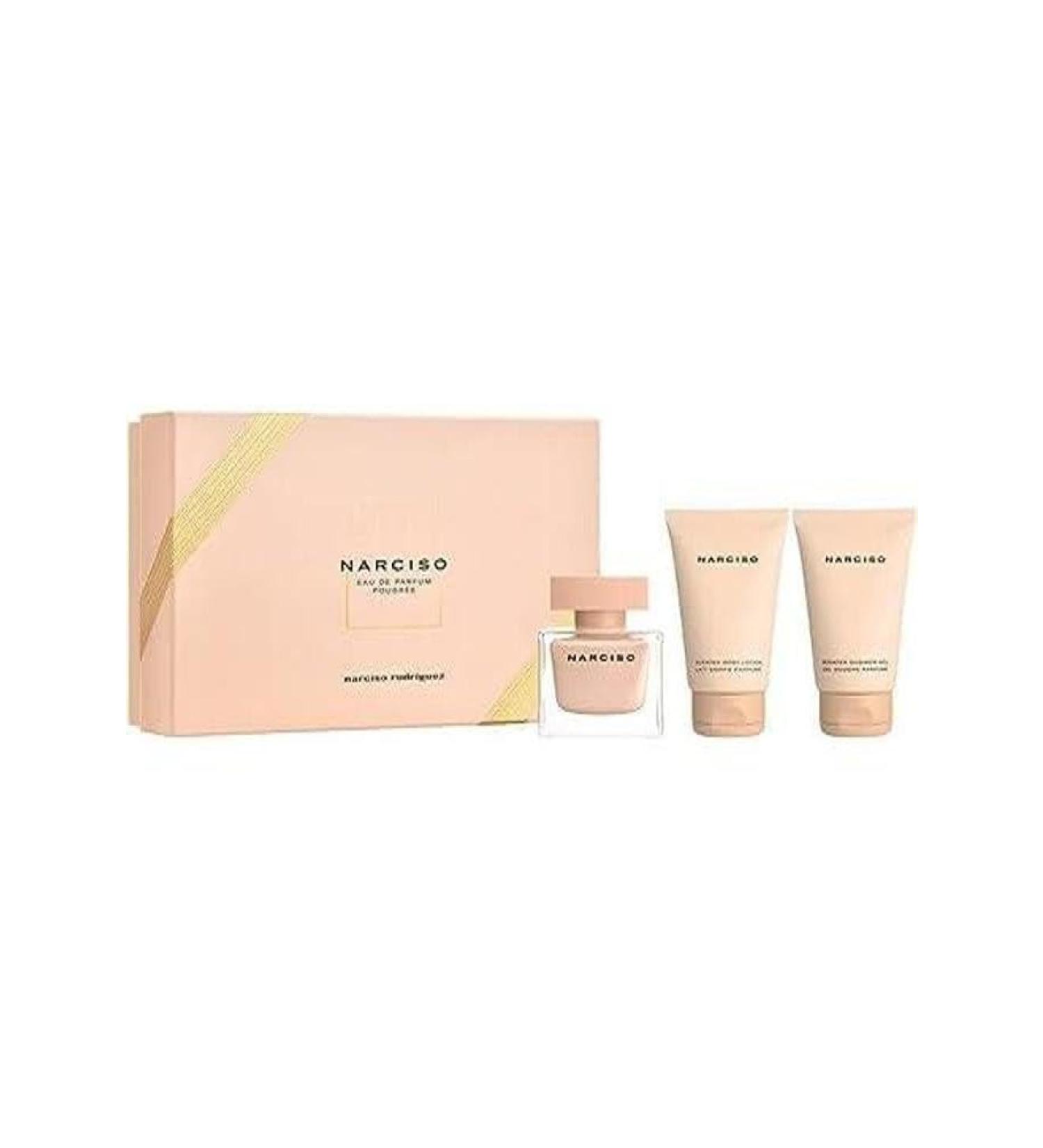 NARCISO RODRIGUEZ Narciso Poudree 3-Piece Gift Set for Women (1.6 Ounce Eau De Parfum Spray + 1.6 Ounce Scented Body Lotion + 1.6 Ounce Scented Shower Gel) 4.8 Fl Oz (Pack of 1) - Buy Online on GoSupps.com