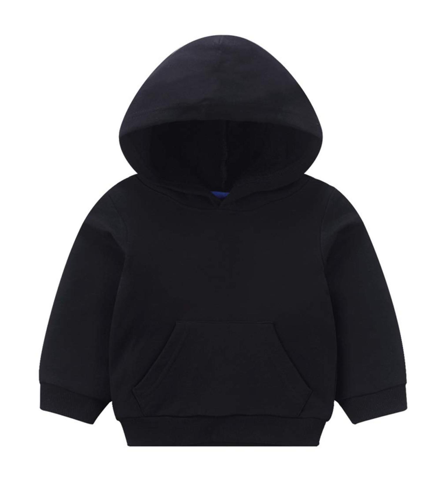 Taigood Kids Hoodie Sweatshirt | Spring Winter Warm Top | Boys Girls Hoody - 5-6 Years Black - Buy Online on GoSupps.com