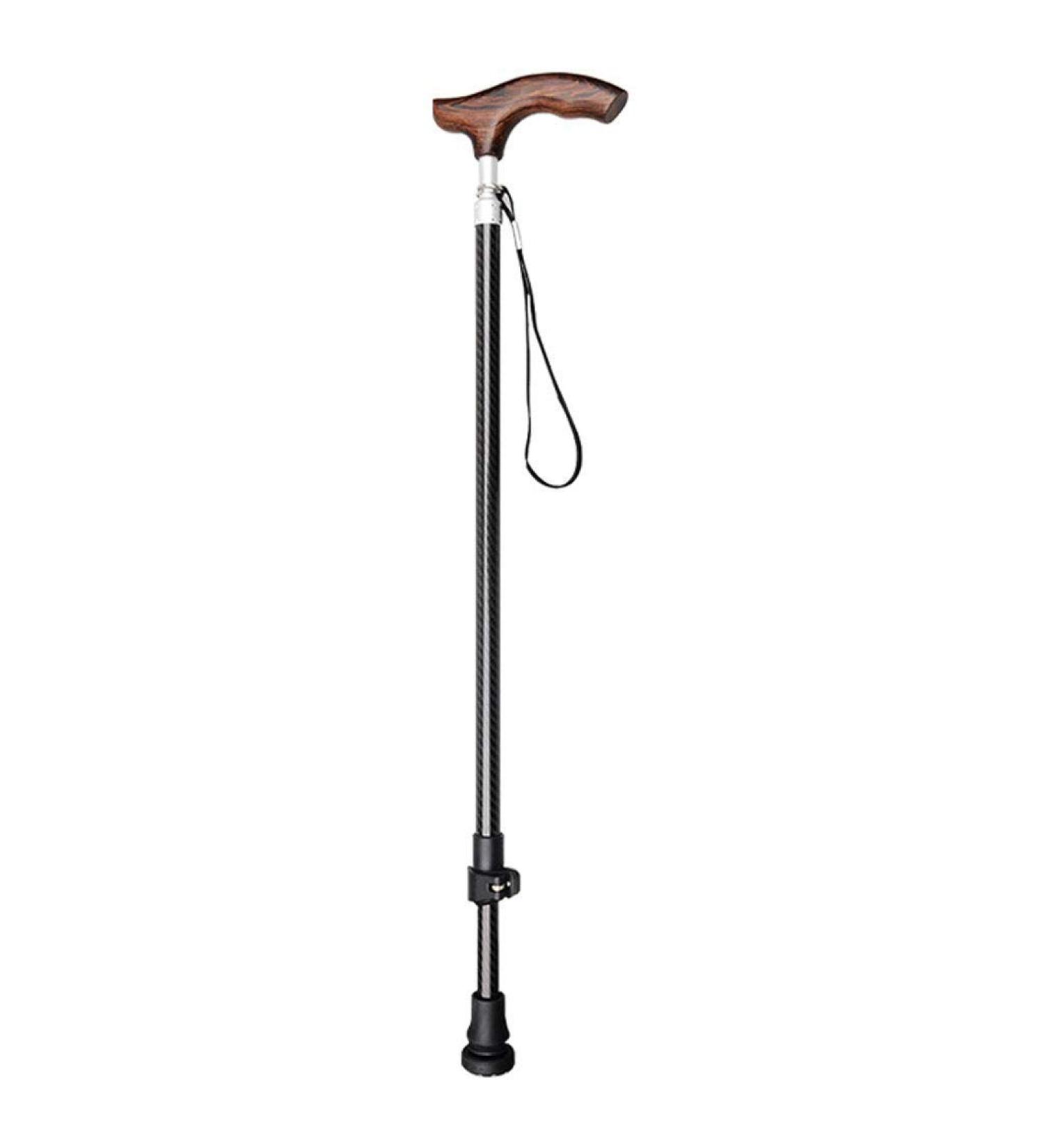 Elderly Crutches Lightweight Telescopic Stick Non-Slip Walking Stick with Solid Wood Handle Crutches Hello Independence - Buy Online on GoSupps.com