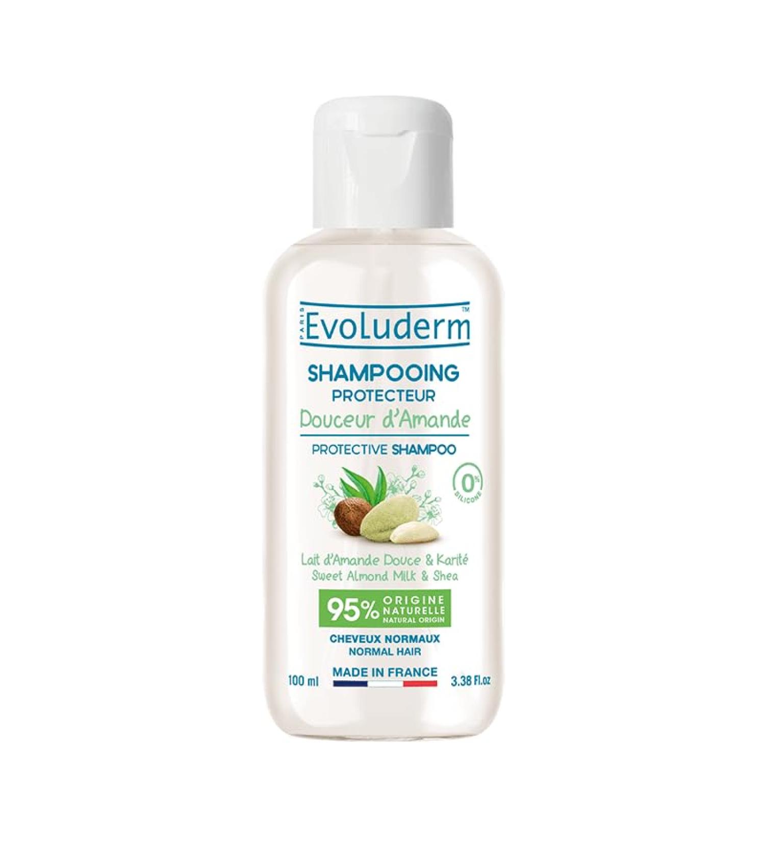  Evoluderm EVOLUDERM Gentle Almond Protective Shampoo 100 ml 95% Natural Ingredients Vegan Made in France - Buy Online on GoSupps.com