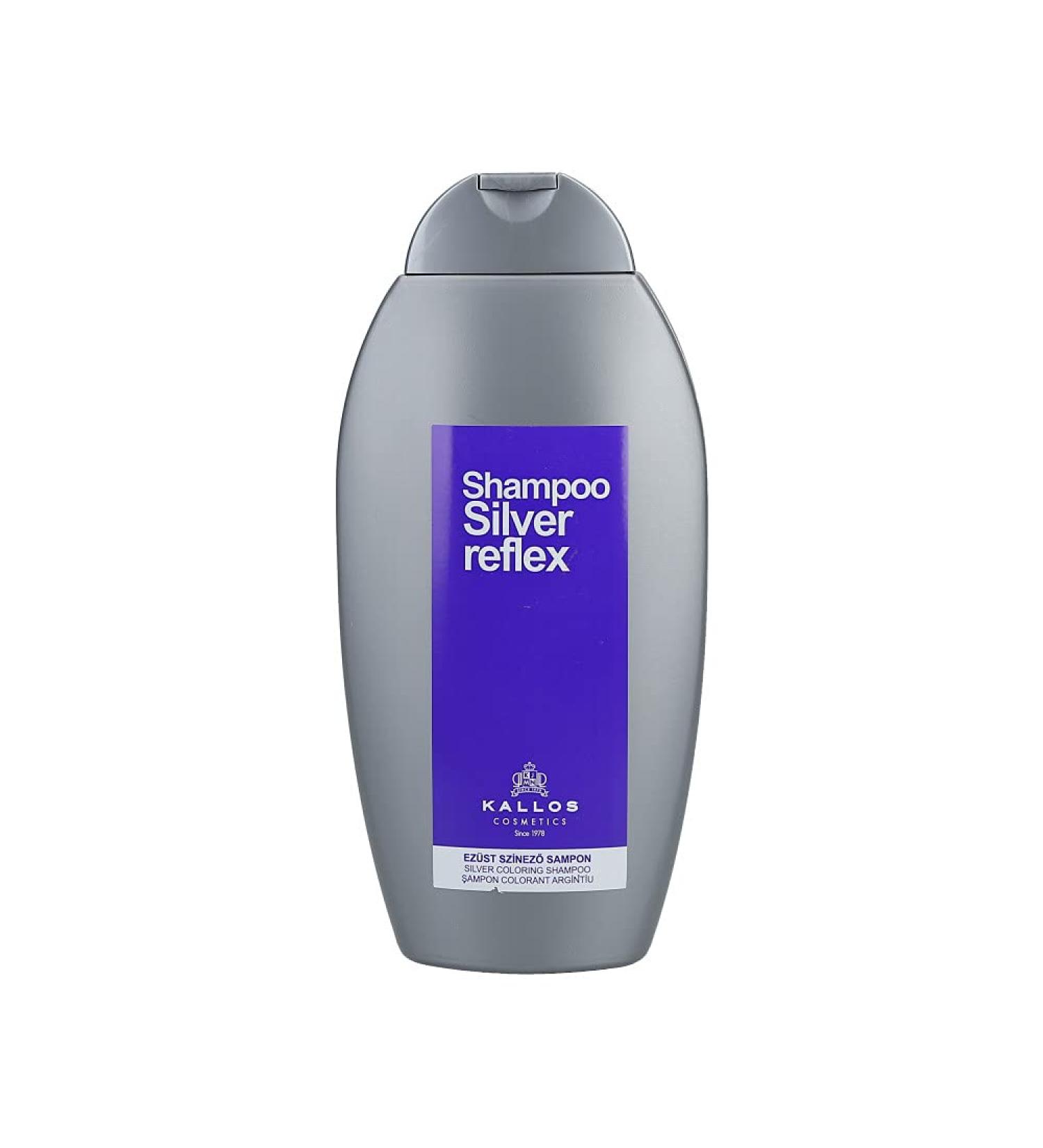 Kallos Reflex Silver Shampoo Fioletowy Szampon Do WA os w Blond I Rozjaysinianych 350 ml