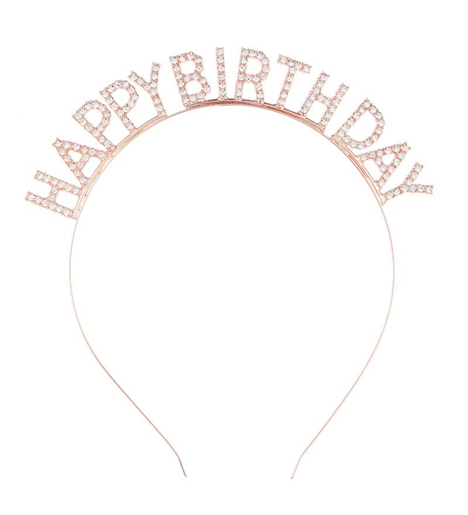 ShiQiao Spl Happy Birthday Headband for Girls Birthday Tiara for Women Crystal Headbands for Girls Happy Birthday Decorations - Buy Online on GoSupps.com