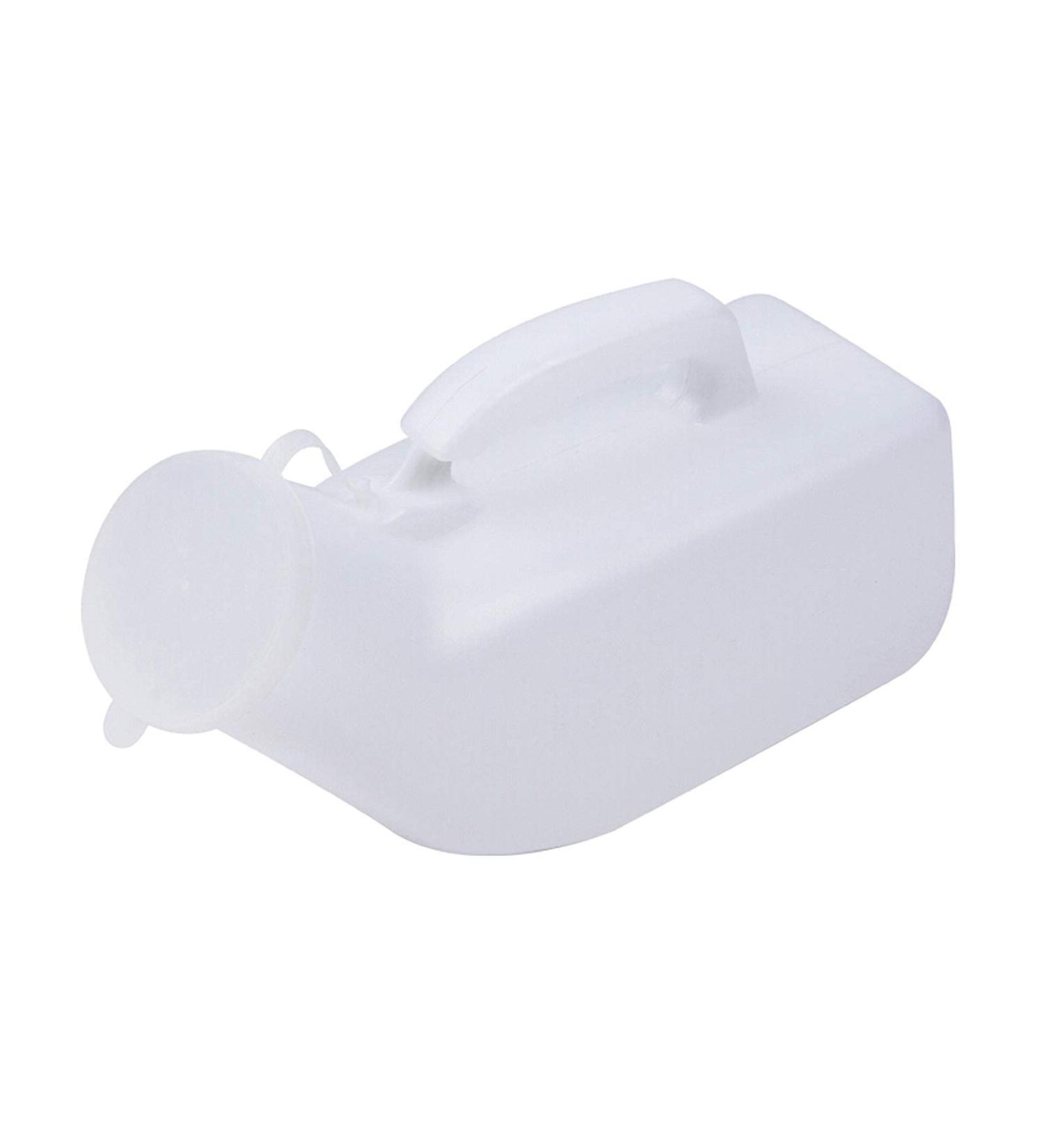 Urinal Long Neck Incontinence Pee Bottle Clear Plastic Urine Collection Device Spill Proof Device Portable Urinal Bottle Snap-On Lid(White) Happy - Buy Online on GoSupps.com