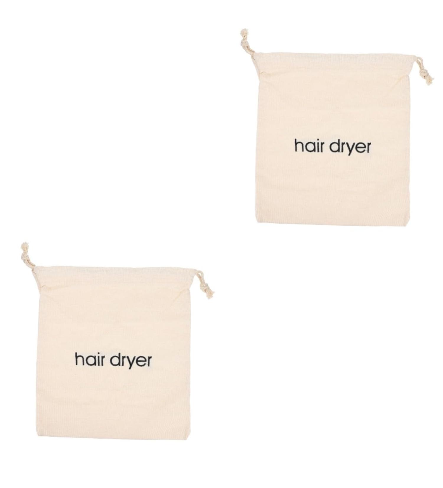 IWOWHERO 2pcs Hair Dryer Storage Bag Hair Blower Storage Bag Cotton Hair Dryer Bag Hairdryer Bag Beige Fabric - Buy Online on GoSupps.com