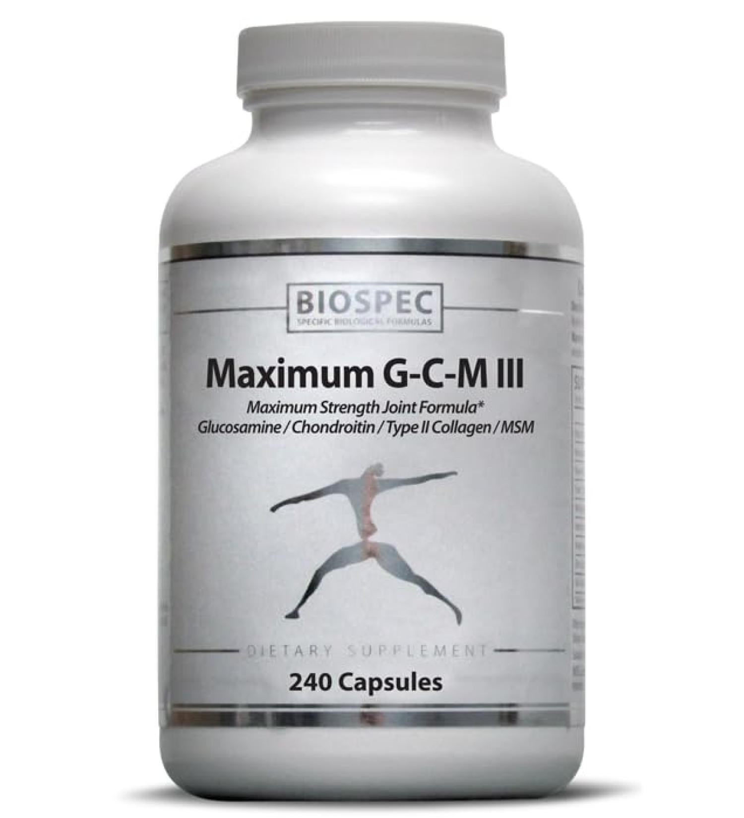 BIOSPEC NUTRITIONALS Maximum G-C-M III - glucosamine chondroitin MSM Boswellia (20% AKBA)
