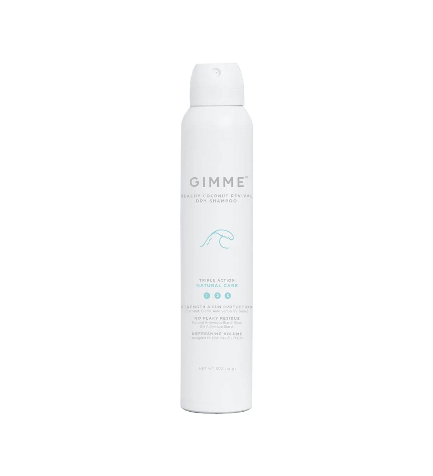 Gimme Beauty Coconut Beachy Revival Dry Shampoo Spray - Non Toxic Aloe Vera & Biotin Formula for All Hair Types - 5 oz with UV Guard - Buy Online on GoSupps.com
