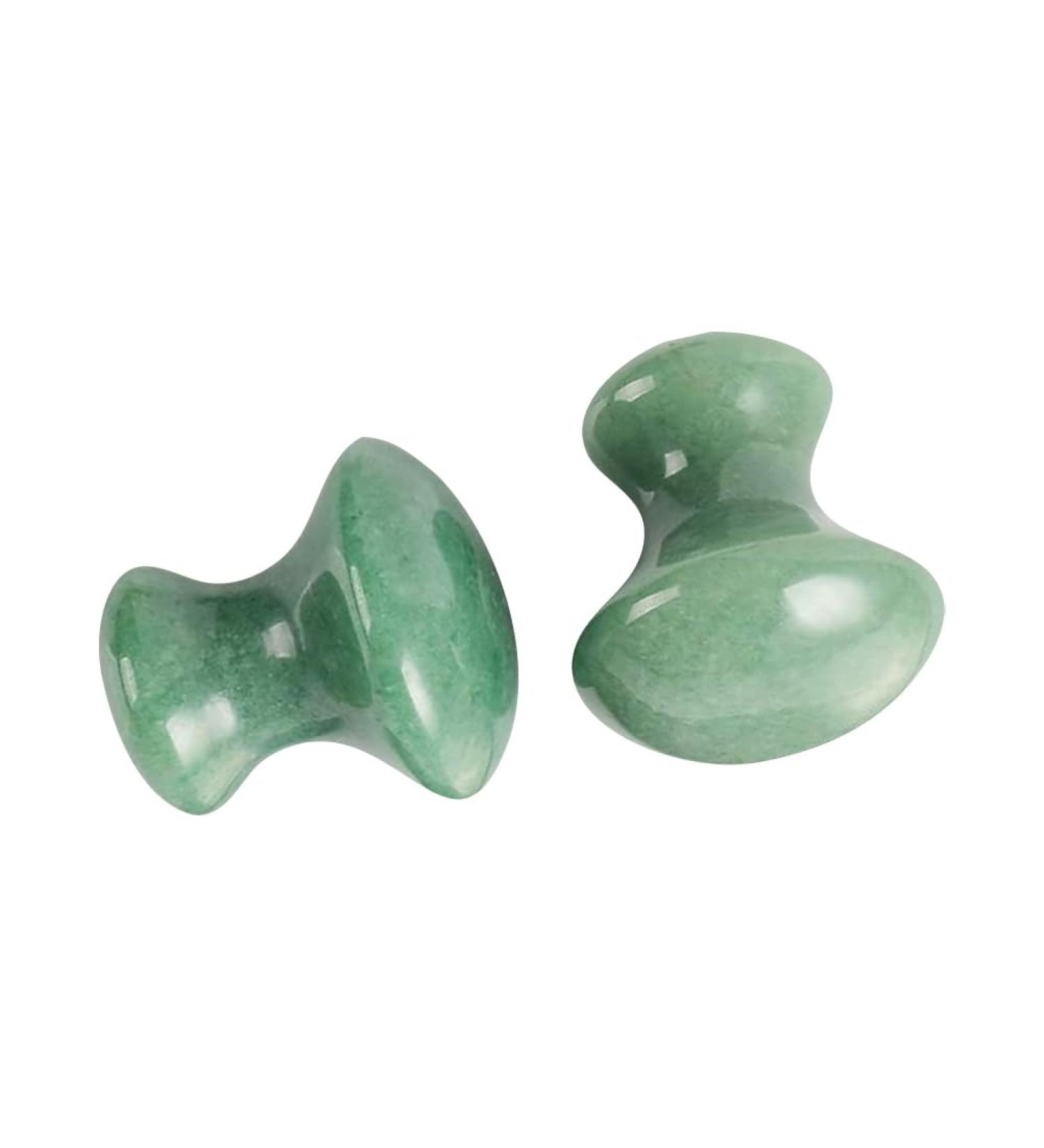 2 Pcs Gua Sha Facial Tools Scraping Massage Board Mushroom Face Jade Stones Beauty Massager Scraper for Skin Caring Spa - Buy Online on GoSupps.com