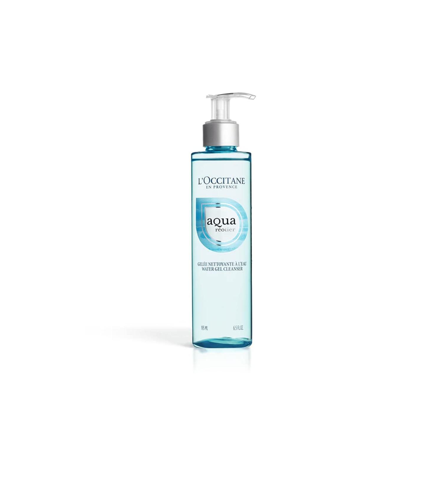 L'Occitane Gentle Aqua Reotier Water Gel Cleanser Enriched with Hyaluronic Acid to Remove Impurities or Makeup  6.5 Fl Oz