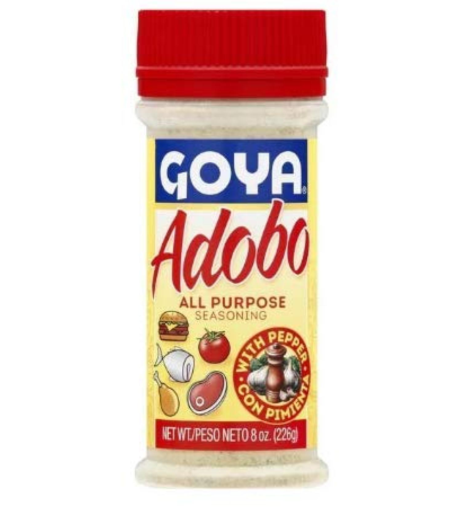 Goya Adobo Seasoning With Hot Pepper 8oz All Purpose Seasoning (2 units)